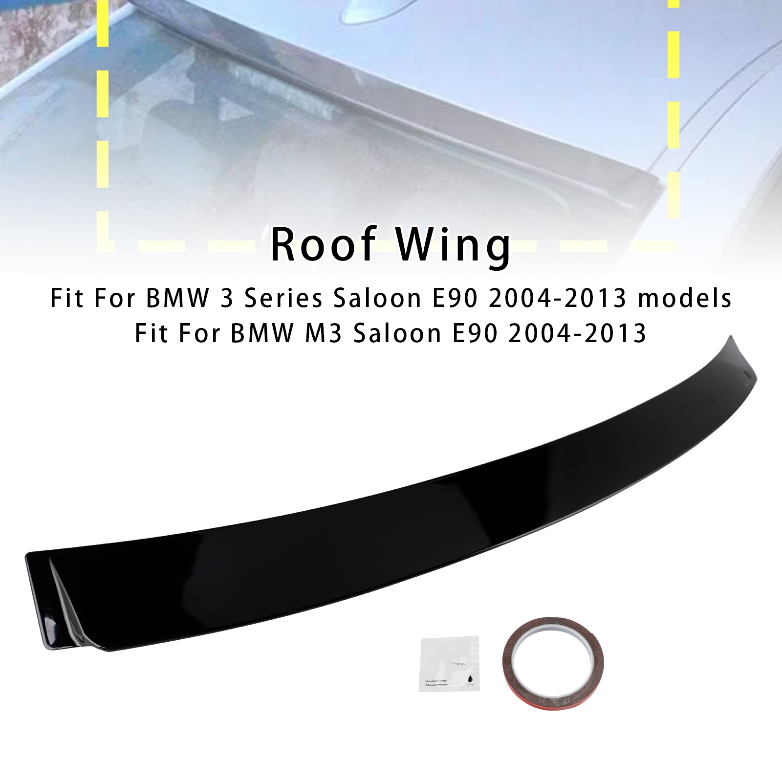 2004-2013 BMW M3 Saloon E90 Rear Roof Spoiler Window Wing Gloss Black Generic