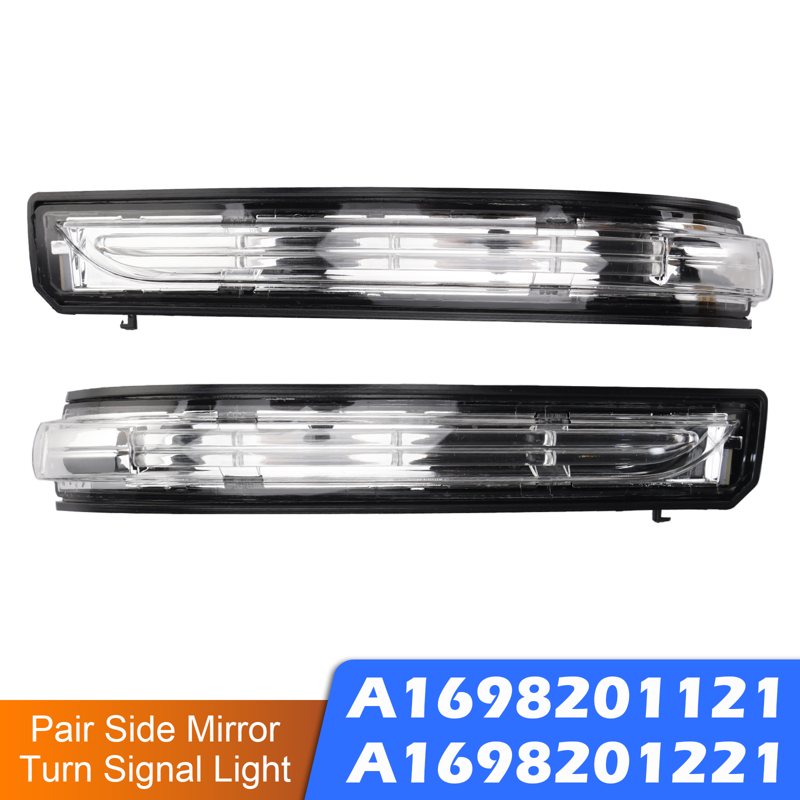 2008-2012 Mercedes-Benz A-Class W169 Pair Side Mirror Turn Signal Light A1698201121 A1698201221 Generic