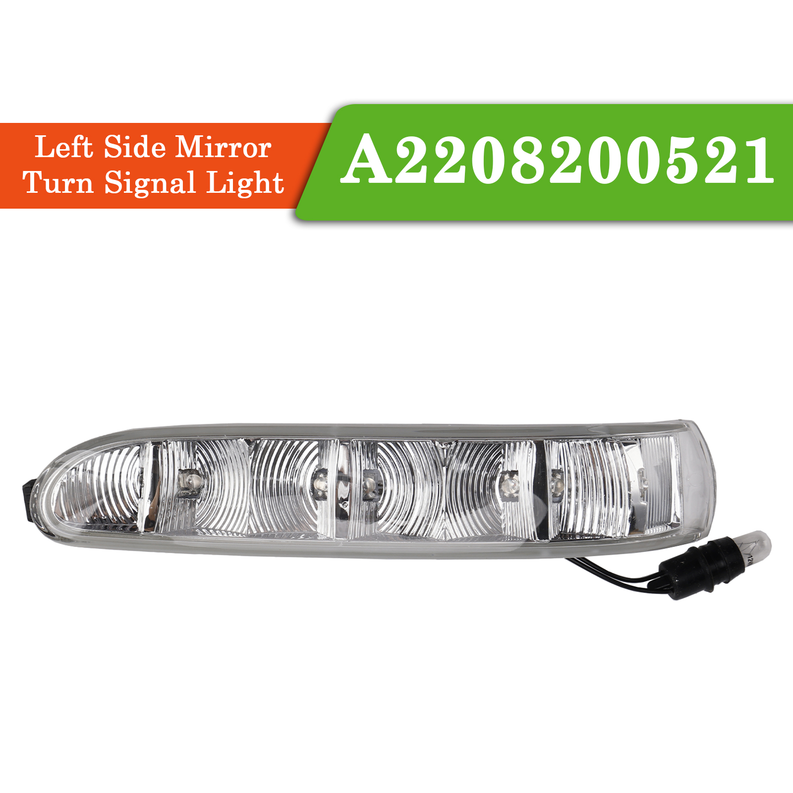 2002-2006 Mercedes-Benz W220 W215 CL55 CL500 CL600 Left Side Mirror Turn Signal Light A2208200521 Generic
