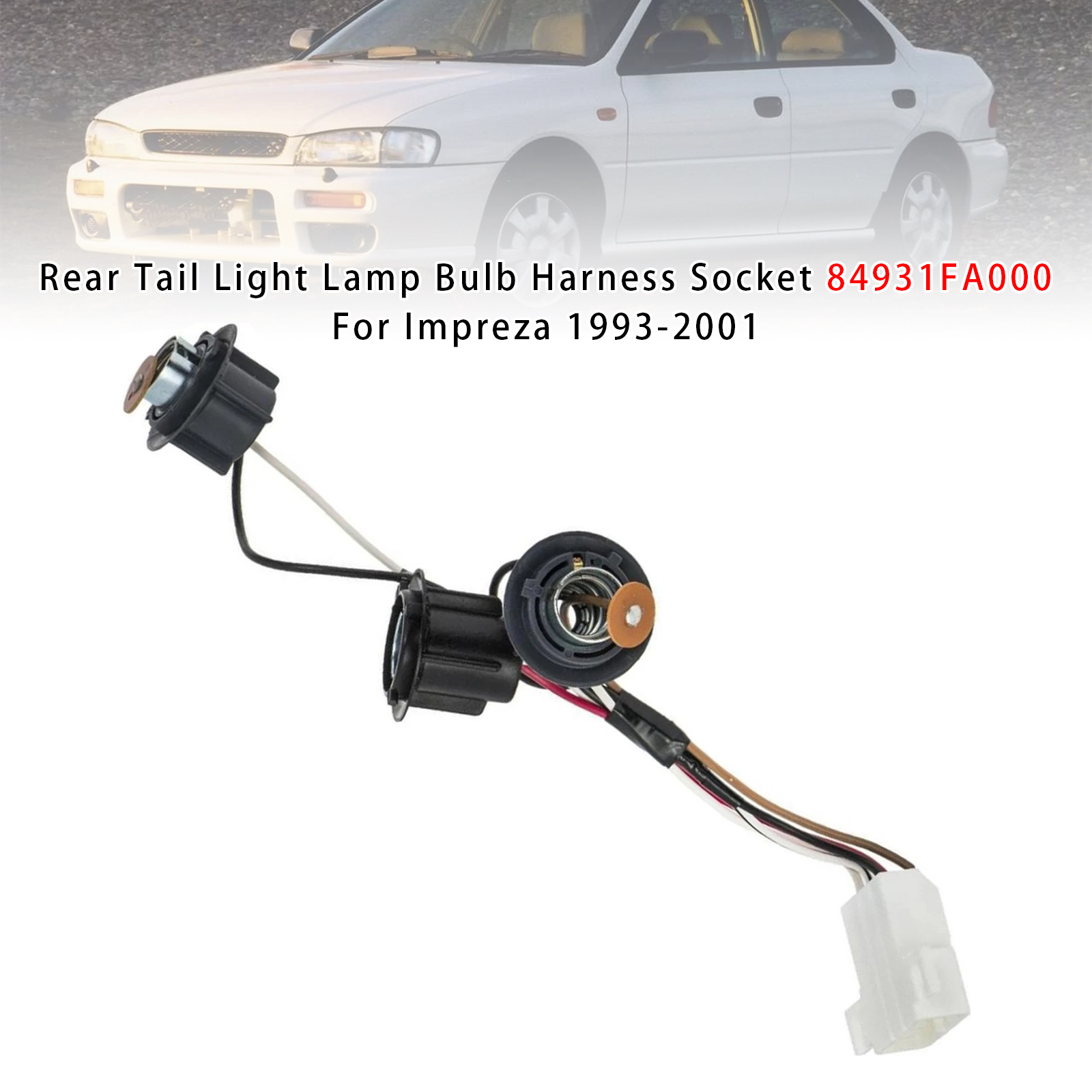 1993-2001 Subaru Impreza Rear Tail Light Lamp Bulb Harness Socket 84931FA000 Generic