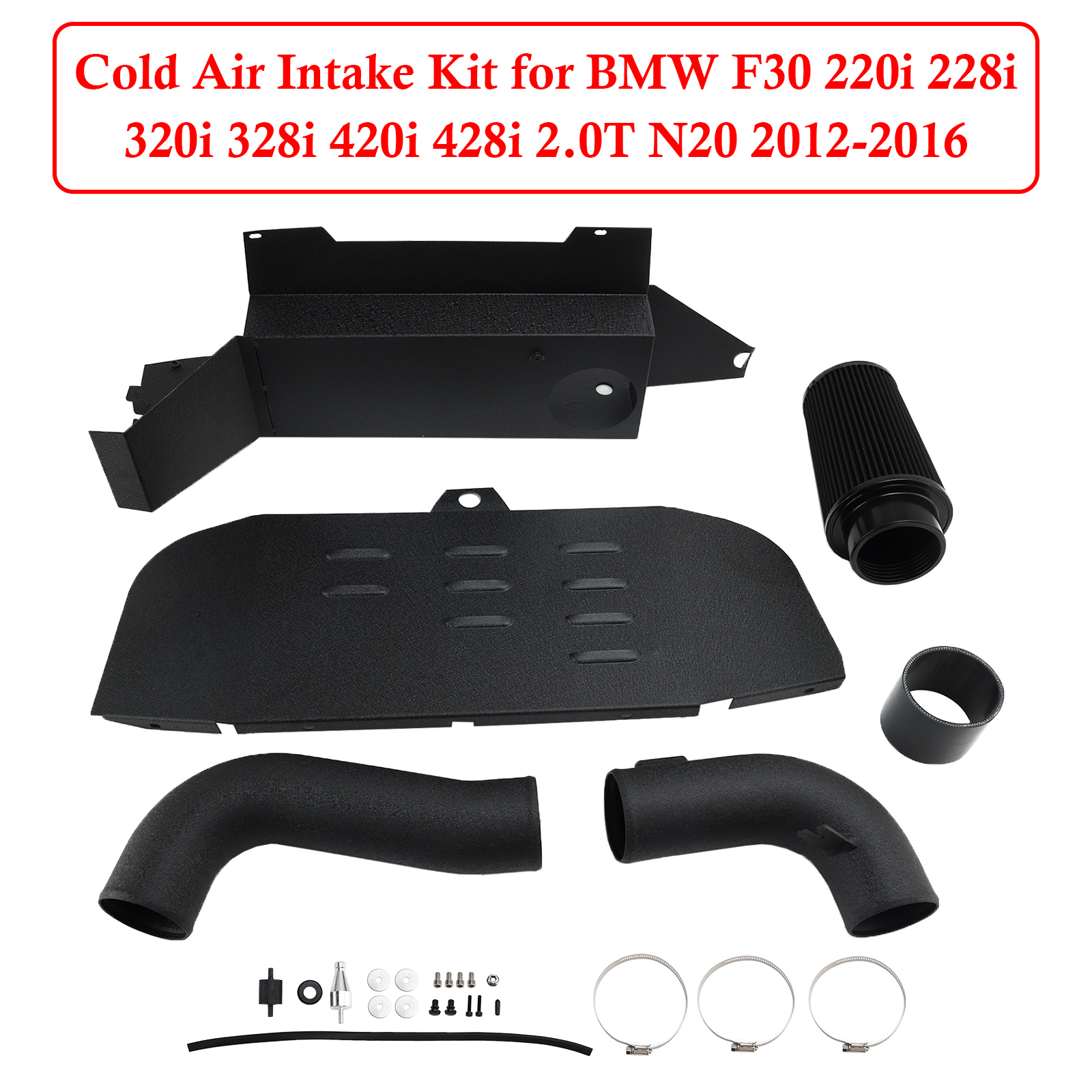 2013-2016 BMW 228i 320i 328i 420i 428i 2.0T N20 Cold Air Intake Kit Generic