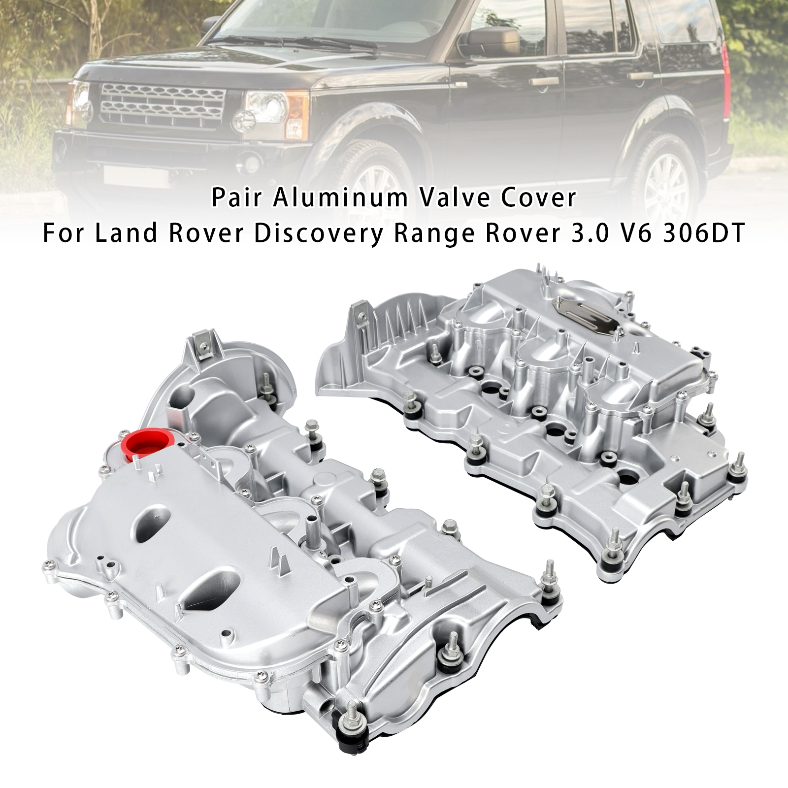 Land Rover Discovery Range Rover 3.0 V6 306DT Pair Aluminum Valve Cover C2Z19940 Generic