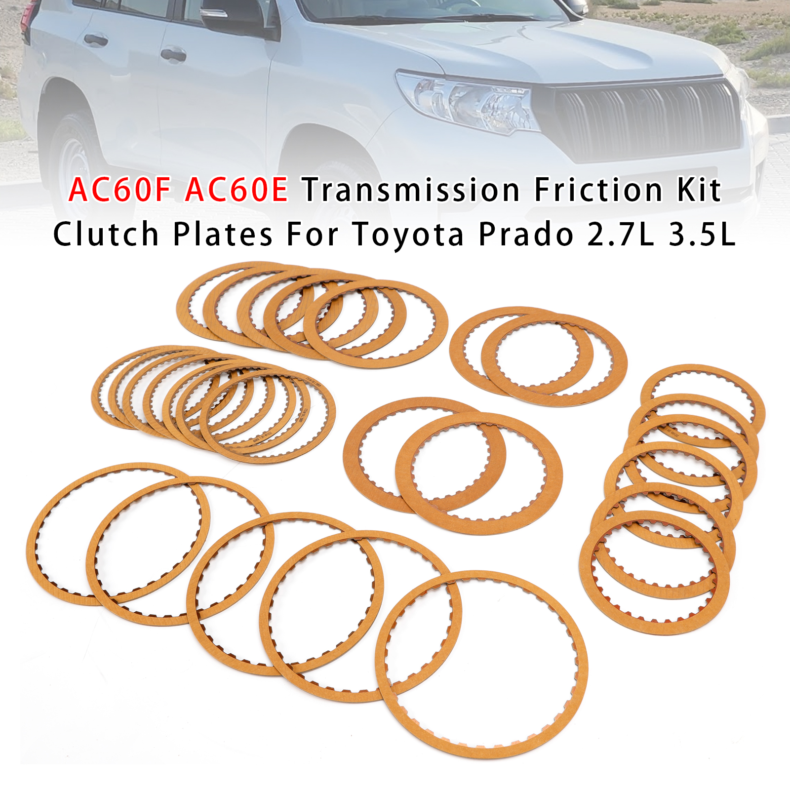 Toyota Prado 2.7L 3.5L AC60F AC60E Transmission Friction Kit Clutch Plates B072880B Generic