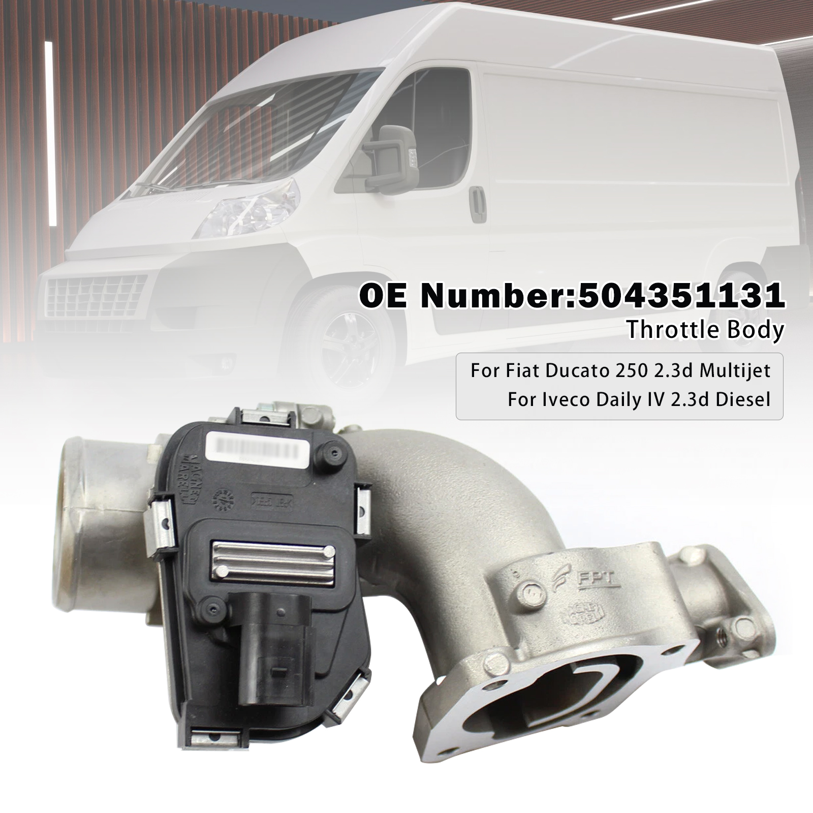 2006-2011 Fiat Ducato 250 Iveco Daily IV 2.3d Throttle Body 504351131 Generic