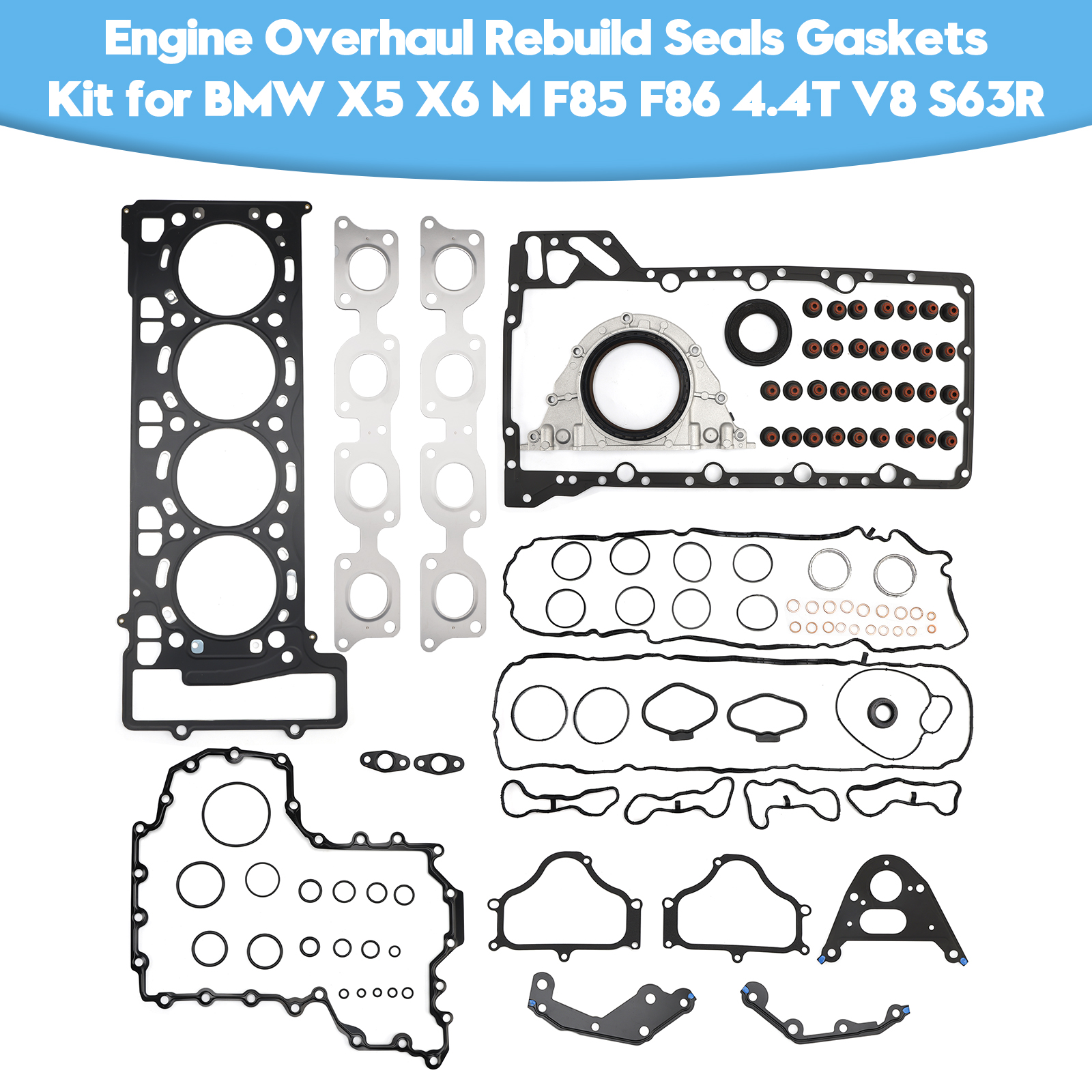 2014-2019 BMW X5 X6 M Engine Overhaul Rebuild Seals Gaskets Kit Generic
