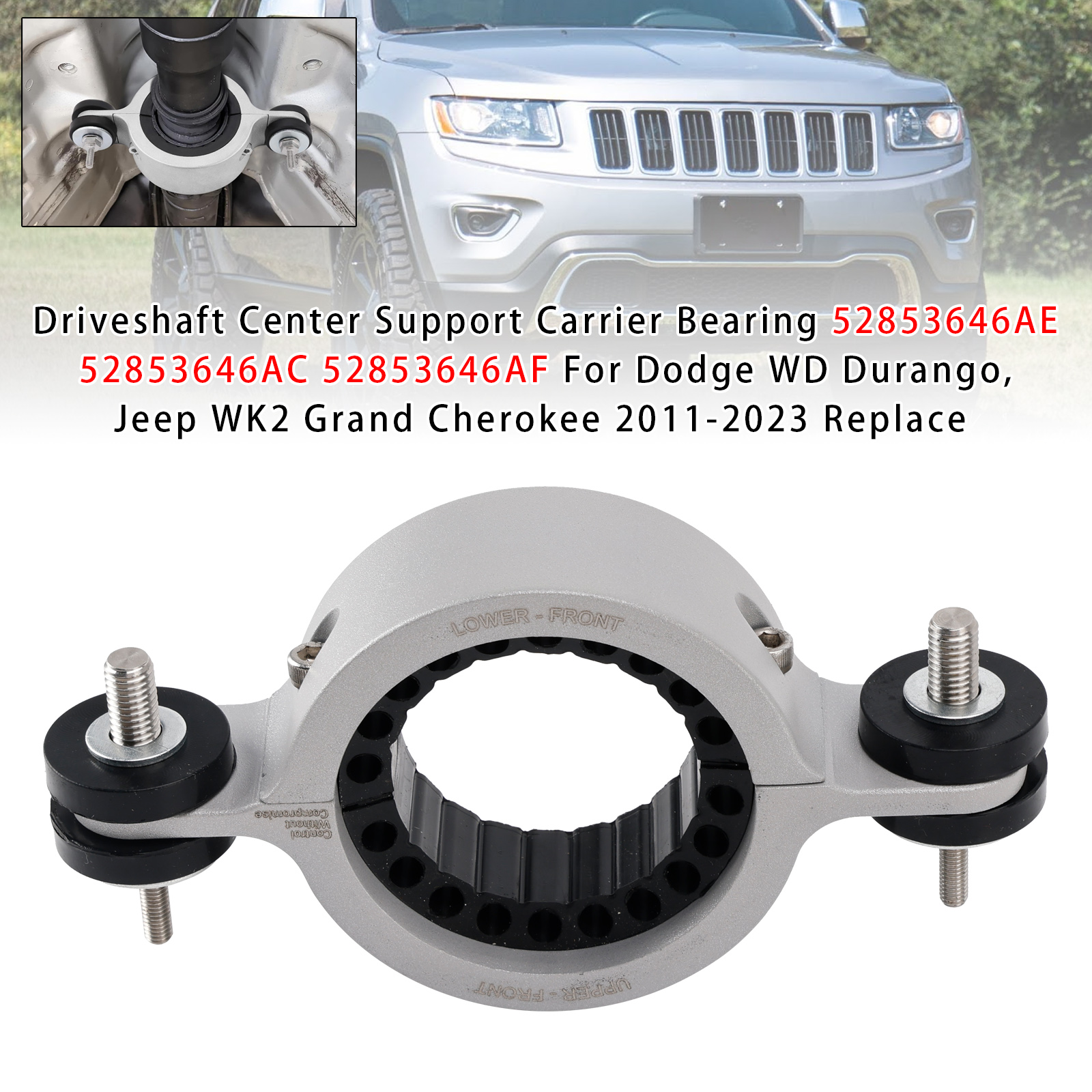 2011-2023 Dodge WD Durango 3rd gen Driveshaft Center Support Carrier Bearing 52853646AE Generic