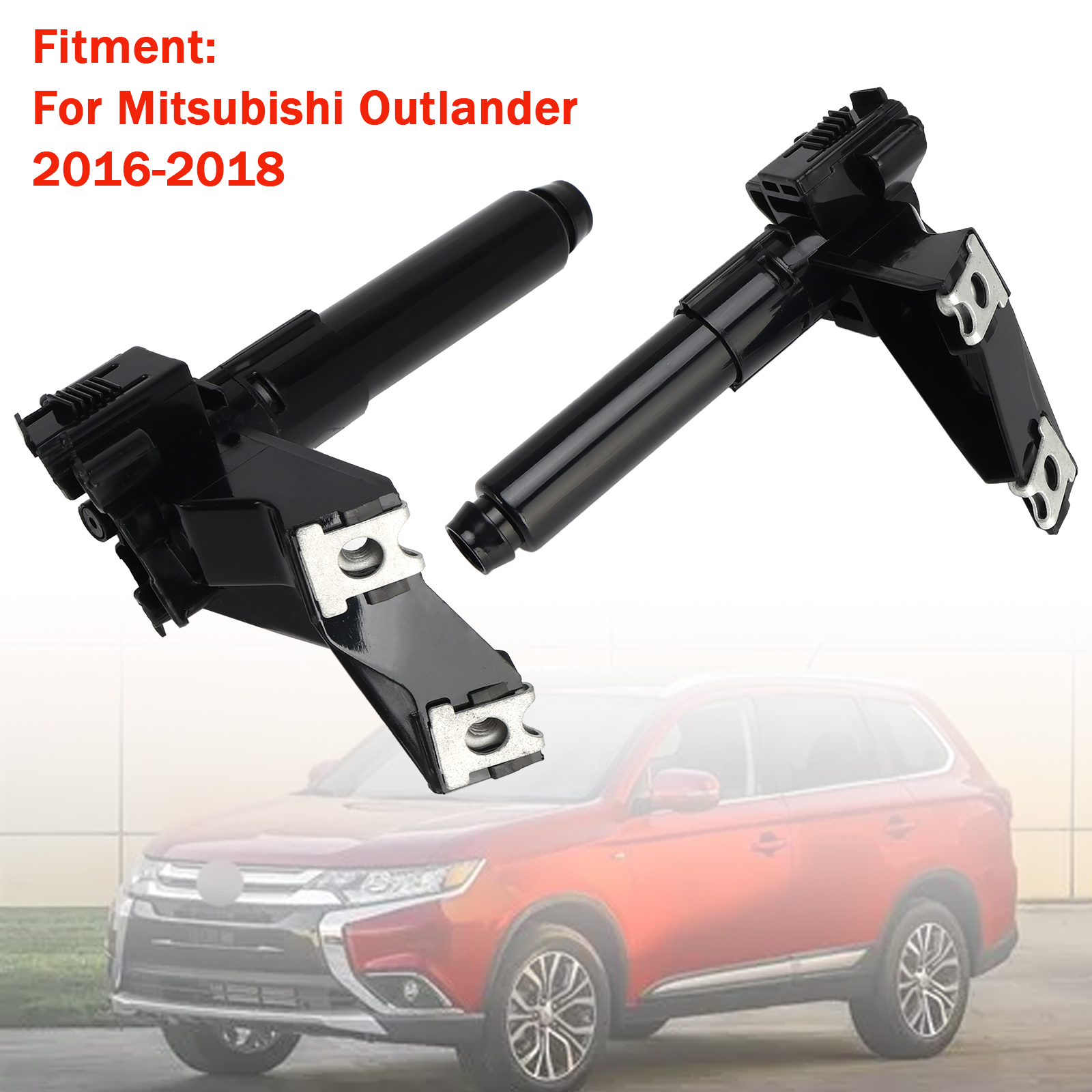2016-2018 Mitsubishi Outlander 1 Pair Front Headlight Spray Washer Nozzle 8264A309 8264A310 Generic
