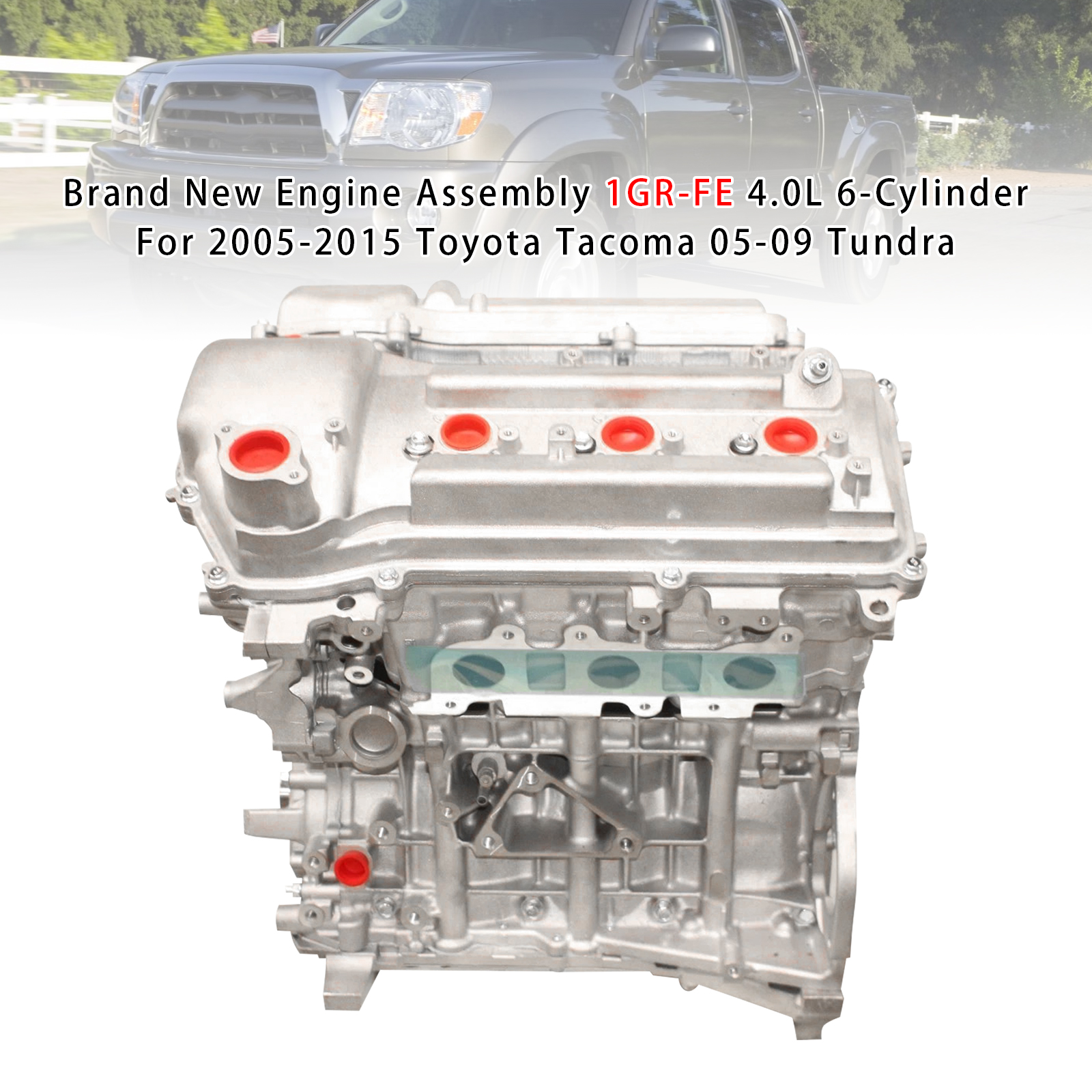 2005-2015 Toyota Tacoma Tundra Engine Assembly 1GR-FE 4.0L 6-Cylinder Generic