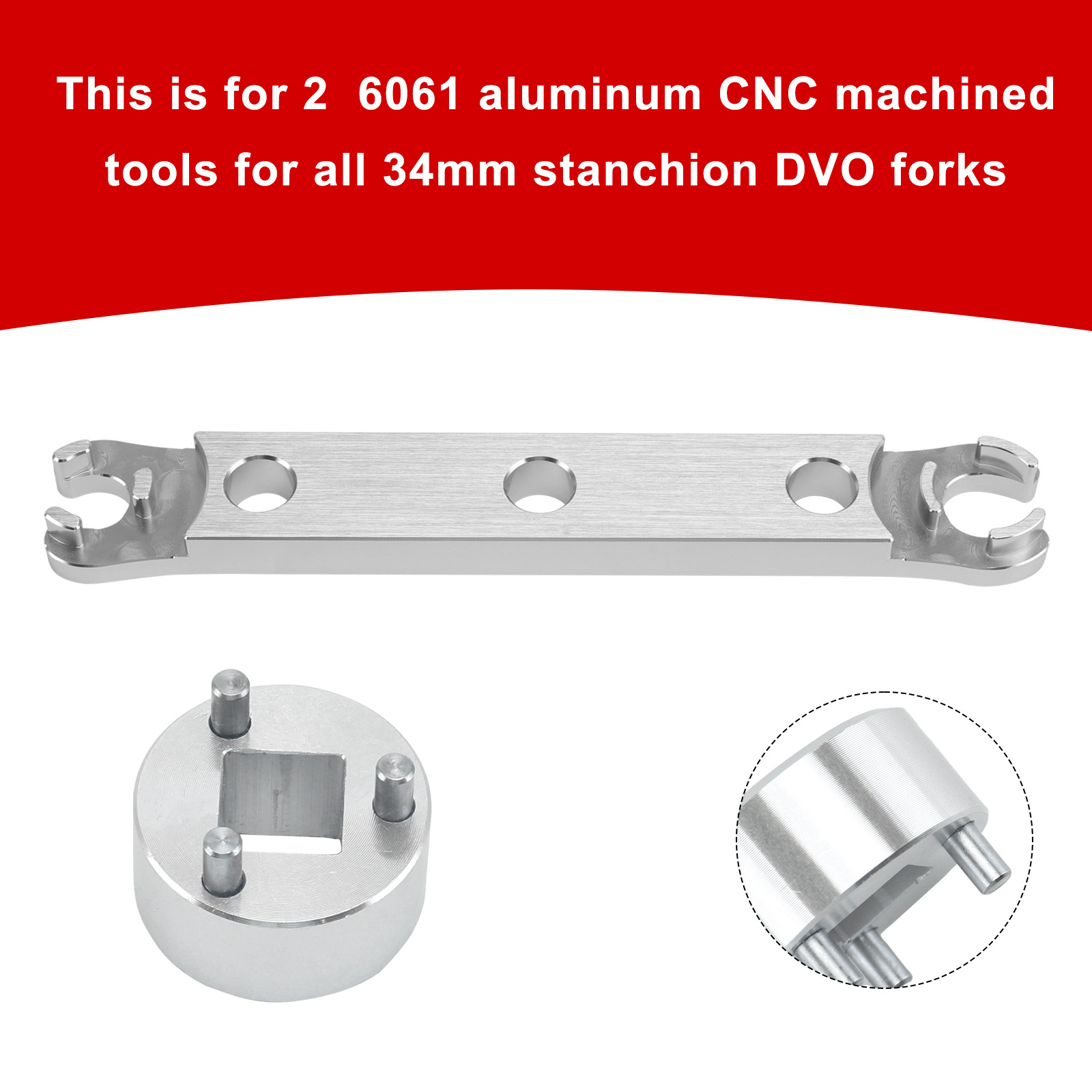 Lower Cap Removal Wrench. Tool for Rebuild of Saphire/Onyx/Diamond fork/DVO Fork