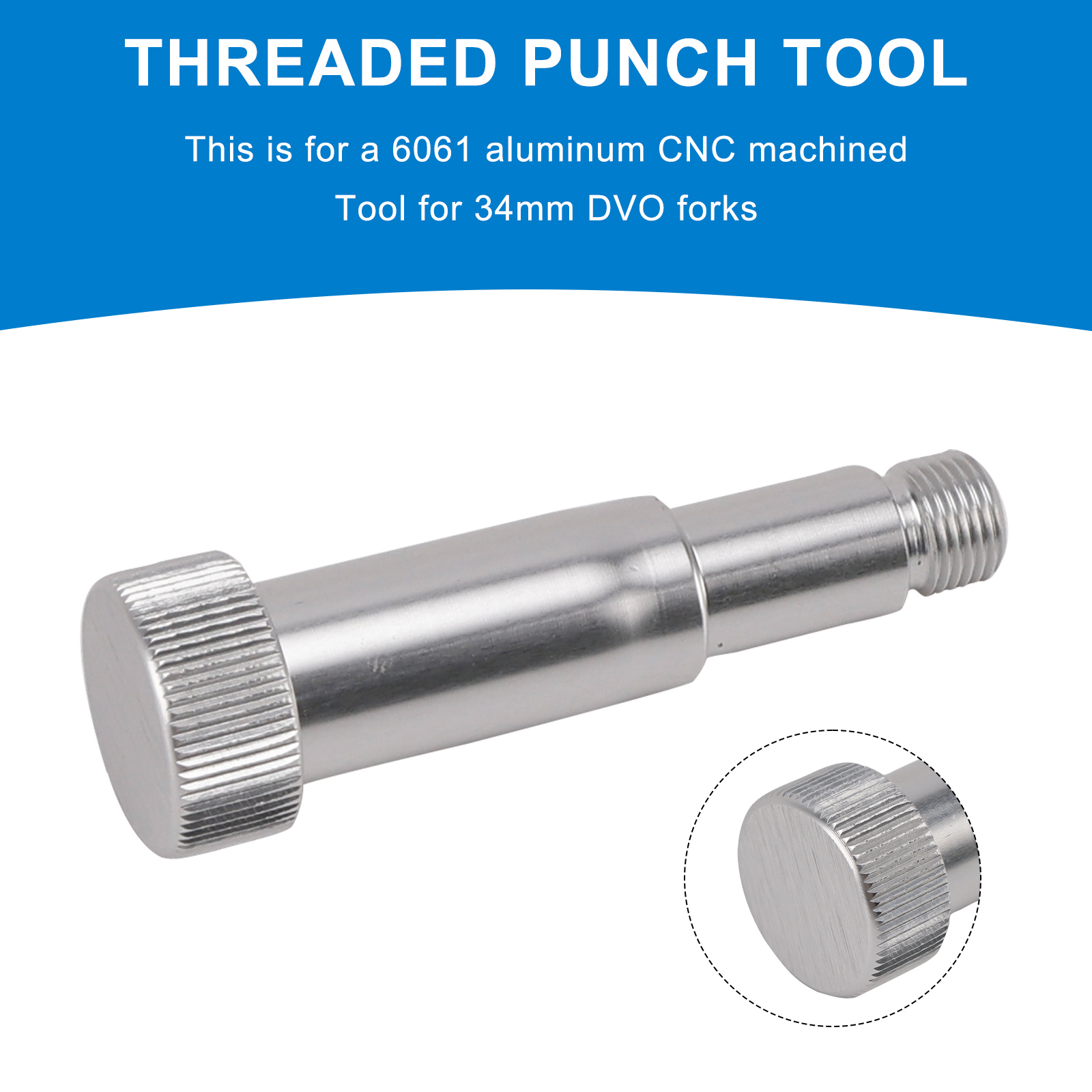 Lower Leg Removal Tool.-Threaded punch to remove DVO leg for DVO Fork rebuild