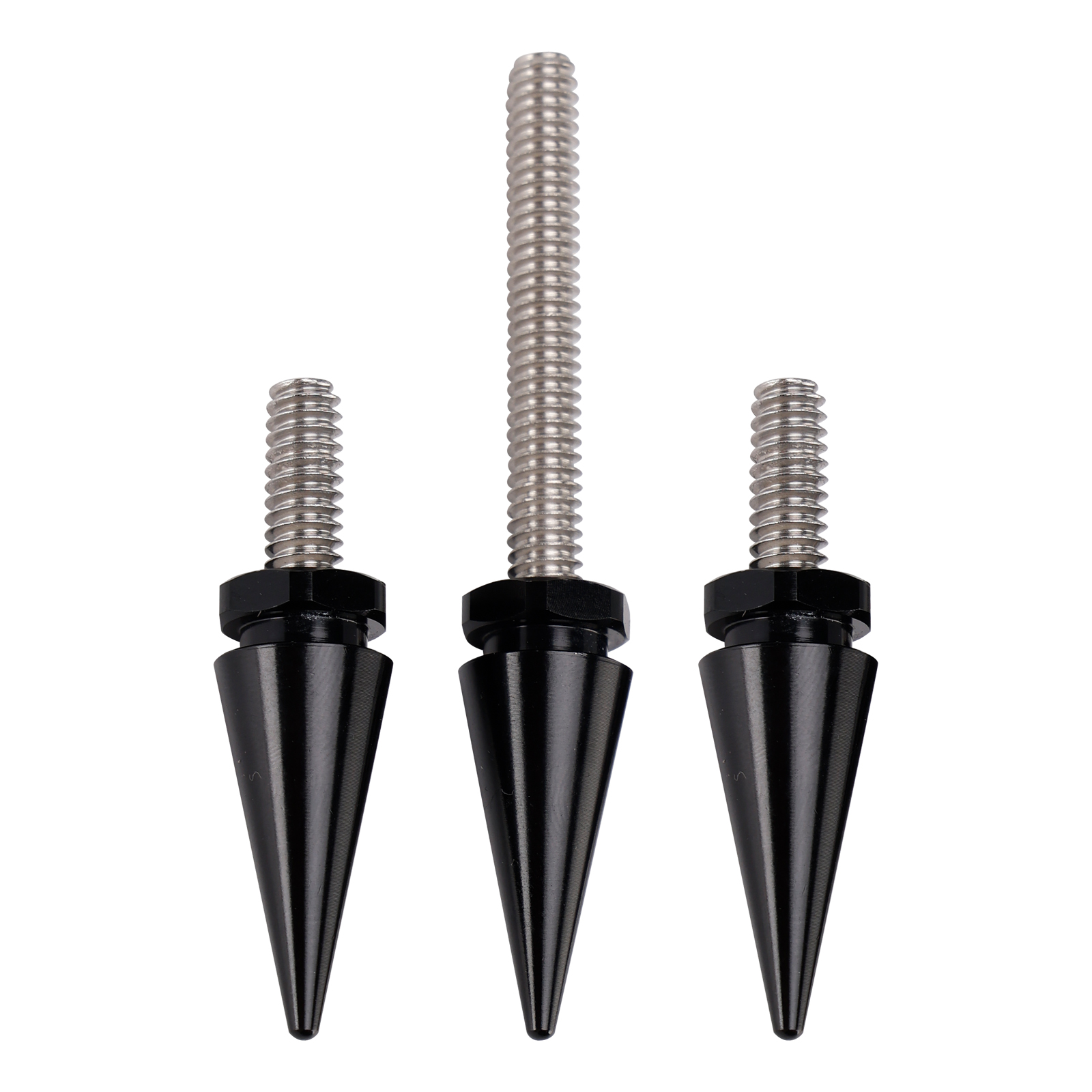 2014-2025 3x Spike Windshield Bolts in Black For Touring Electra Glide Street Glide Generic