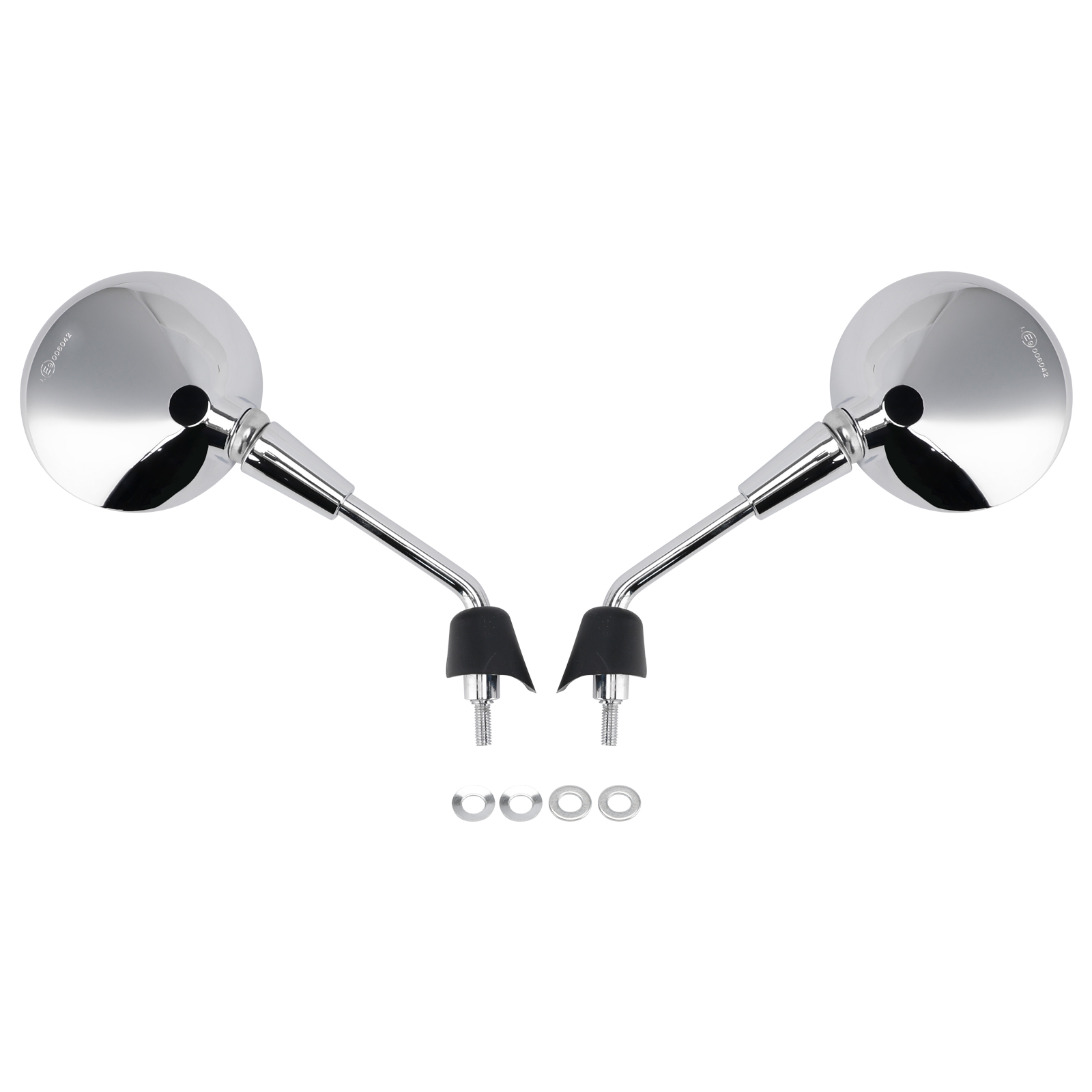 2018-2021 Vespa Elettrica Rearview Mirrors Left and Right M8 Shorty Chrome Generic