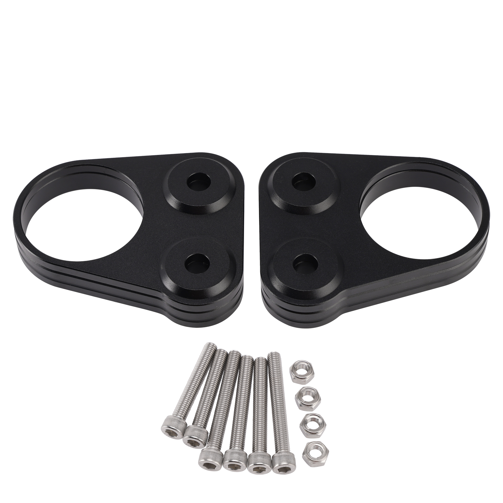 2008-2020 Suzuki GSX1300R Hayabusa Front Lowering Block Handlebar Risers Black Generic