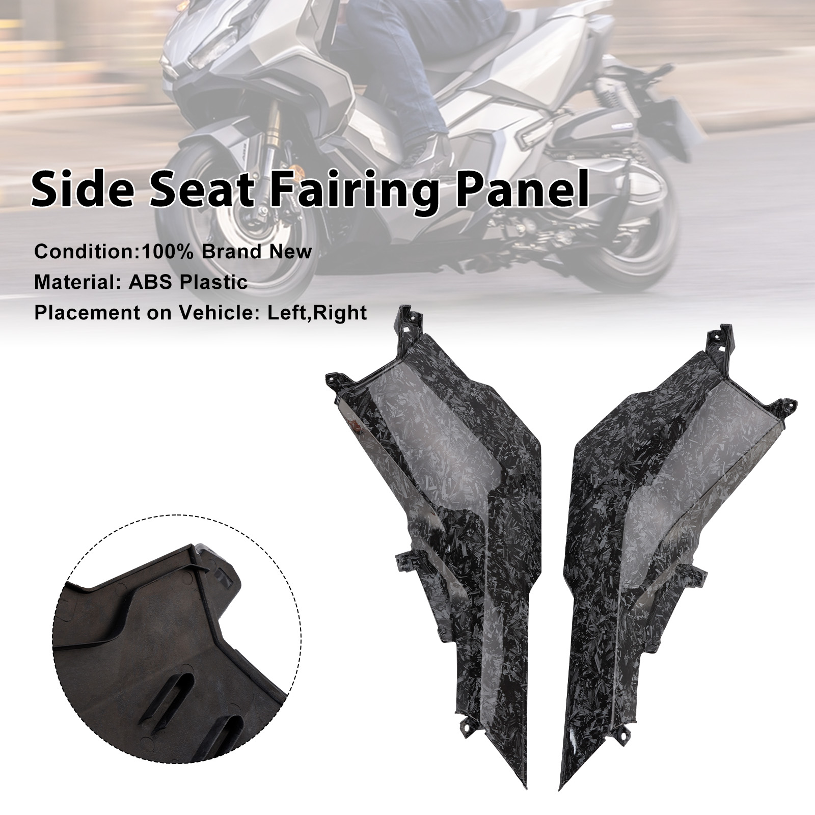 2022-2025 Honda ADV 350 Side Seat Fairing Panel Carbon Generic