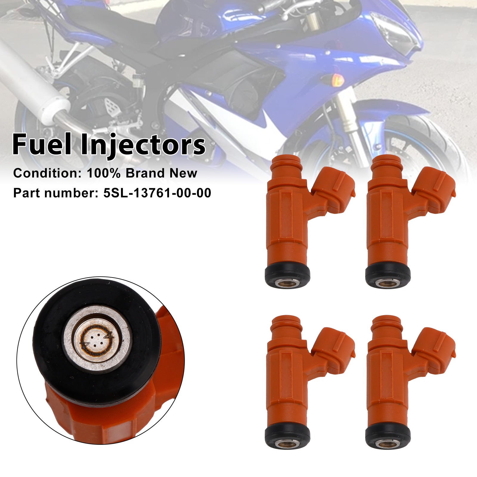 2003-2005 Yamaha YZF-R6 4PCS Fuel Injectors 5SL-13761-00-00 Generic