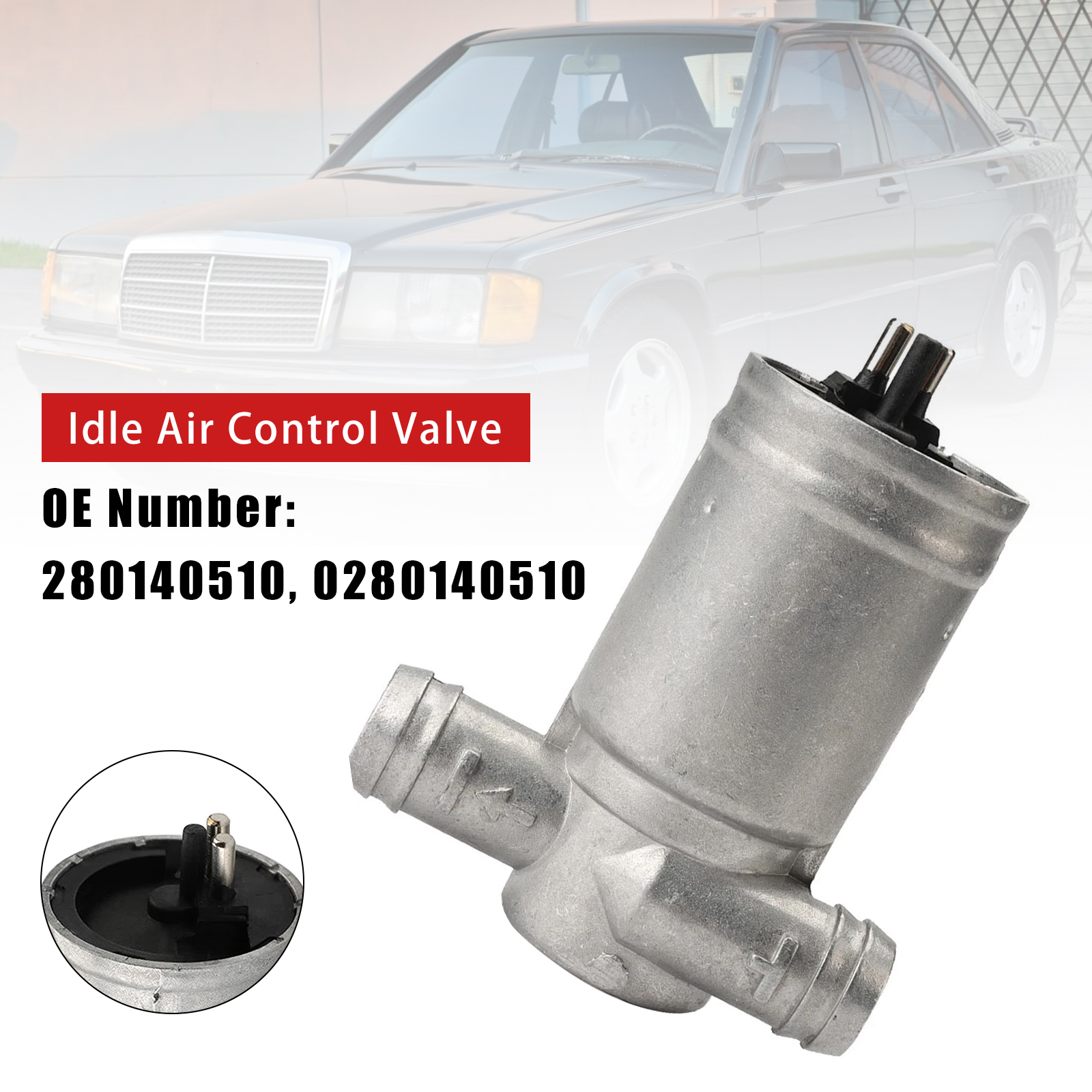 1986-1993 Mercedes-Benz 190E 260E 300CE E SE S SEL TE 500SL Idle Air Control Valve 280140510 Generic