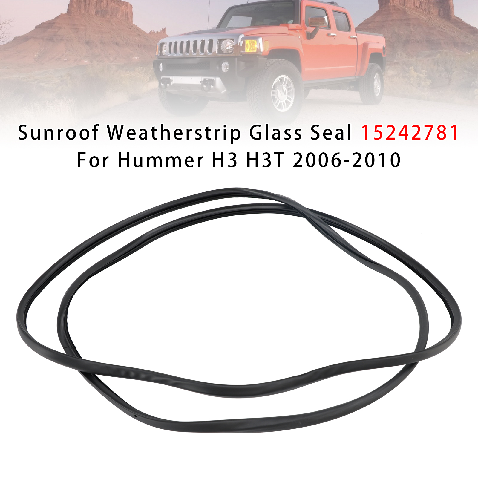 2006-2010 Hummer H3 H3T Sunroof Weatherstrip Glass Seal 15242781 Generic