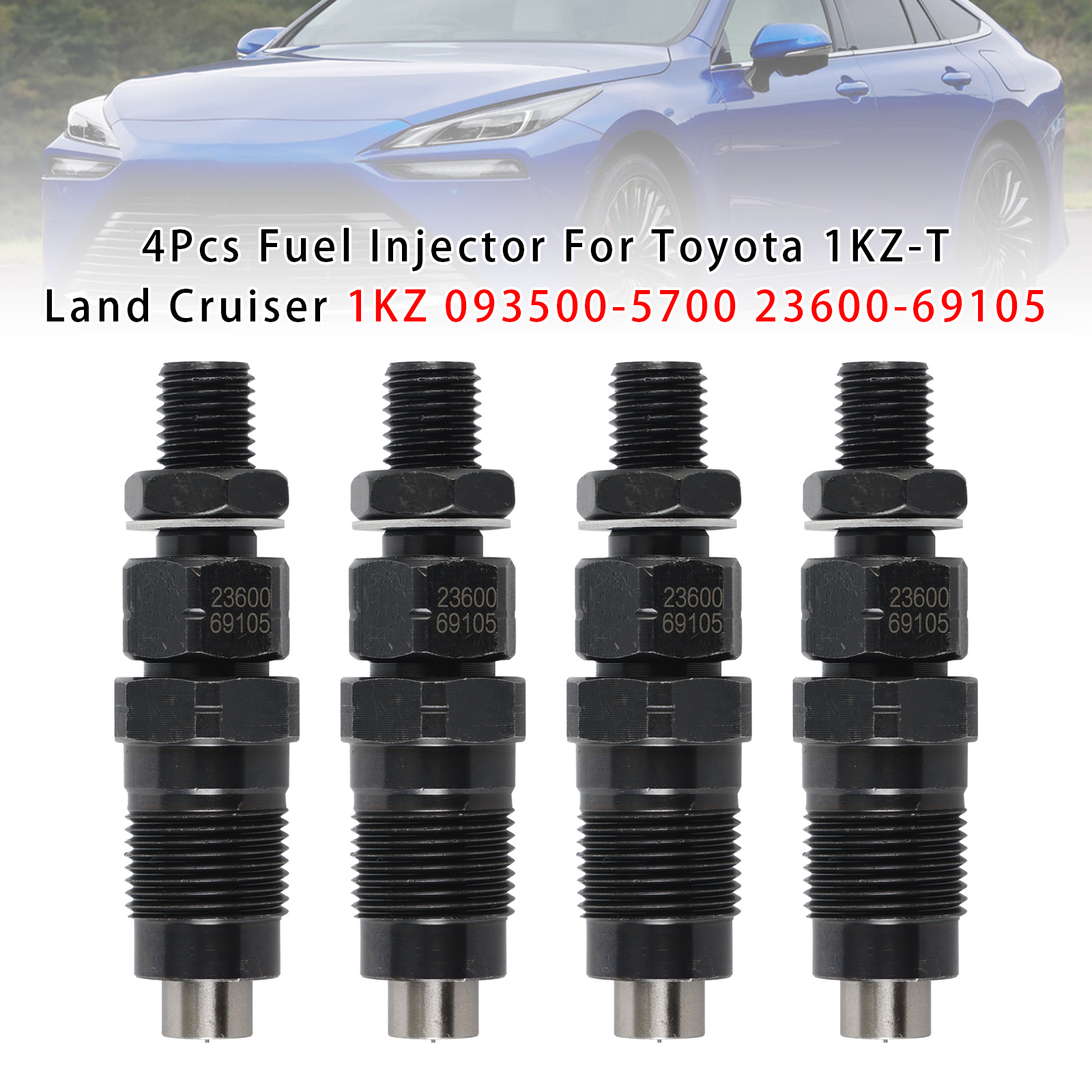 Toyota 1KZ-T Land Cruiser 1KZ 4Pcs Fuel Injector 093500-5700 23600-69105 Generic