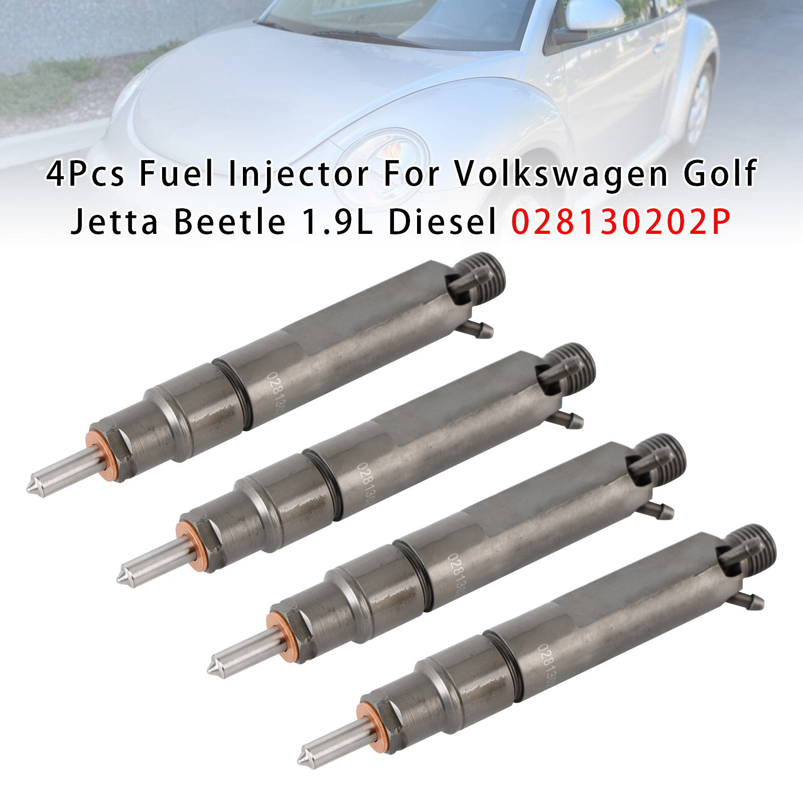 2000-2005 Volkswagen Beetle Golf Jetta 1.9L L4 4Pcs Fuel Injector FJ908 Generic