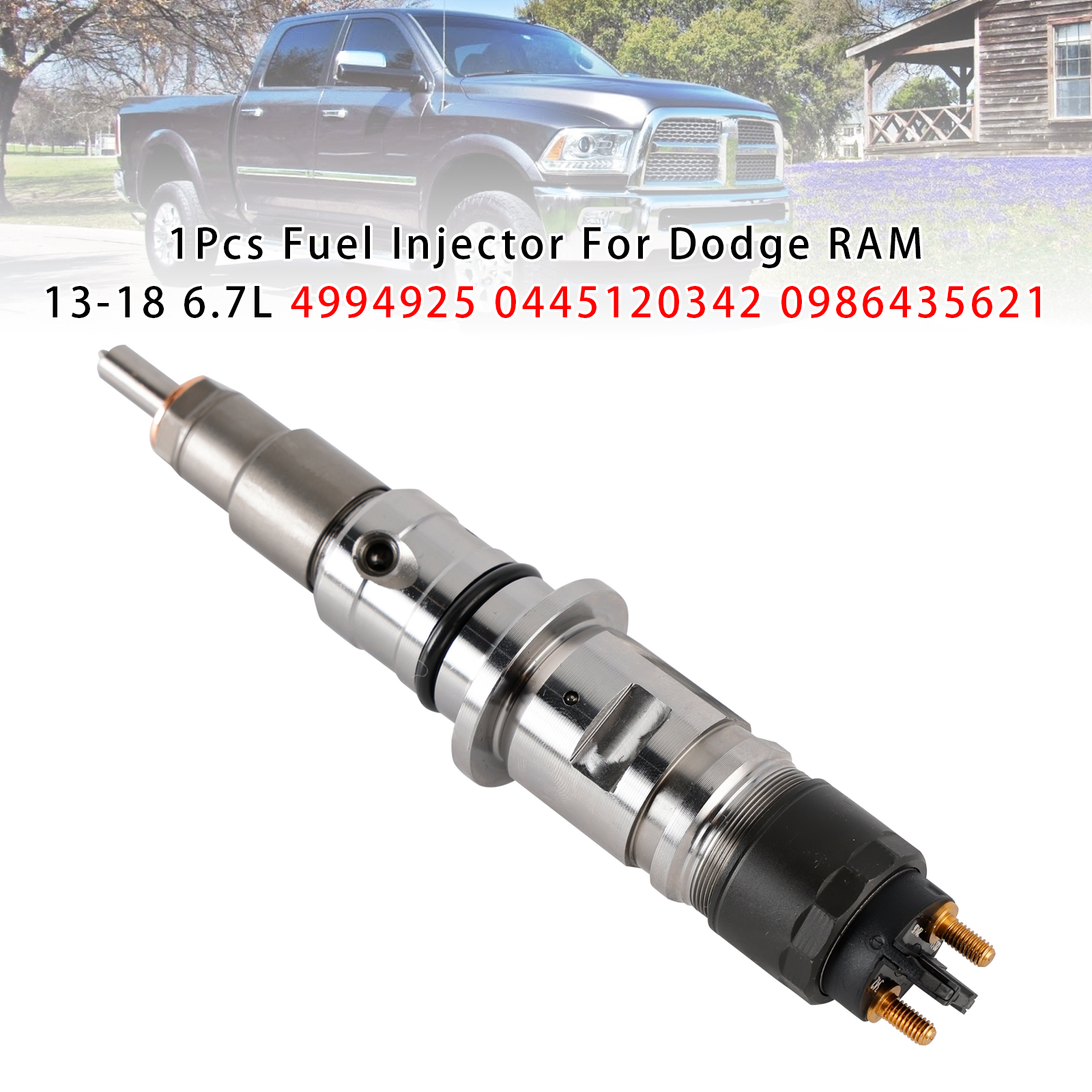 2013-2018 Dodge Ram 6.7L 1Pcs Fuel Injector 4994925 0445120342 Generic
