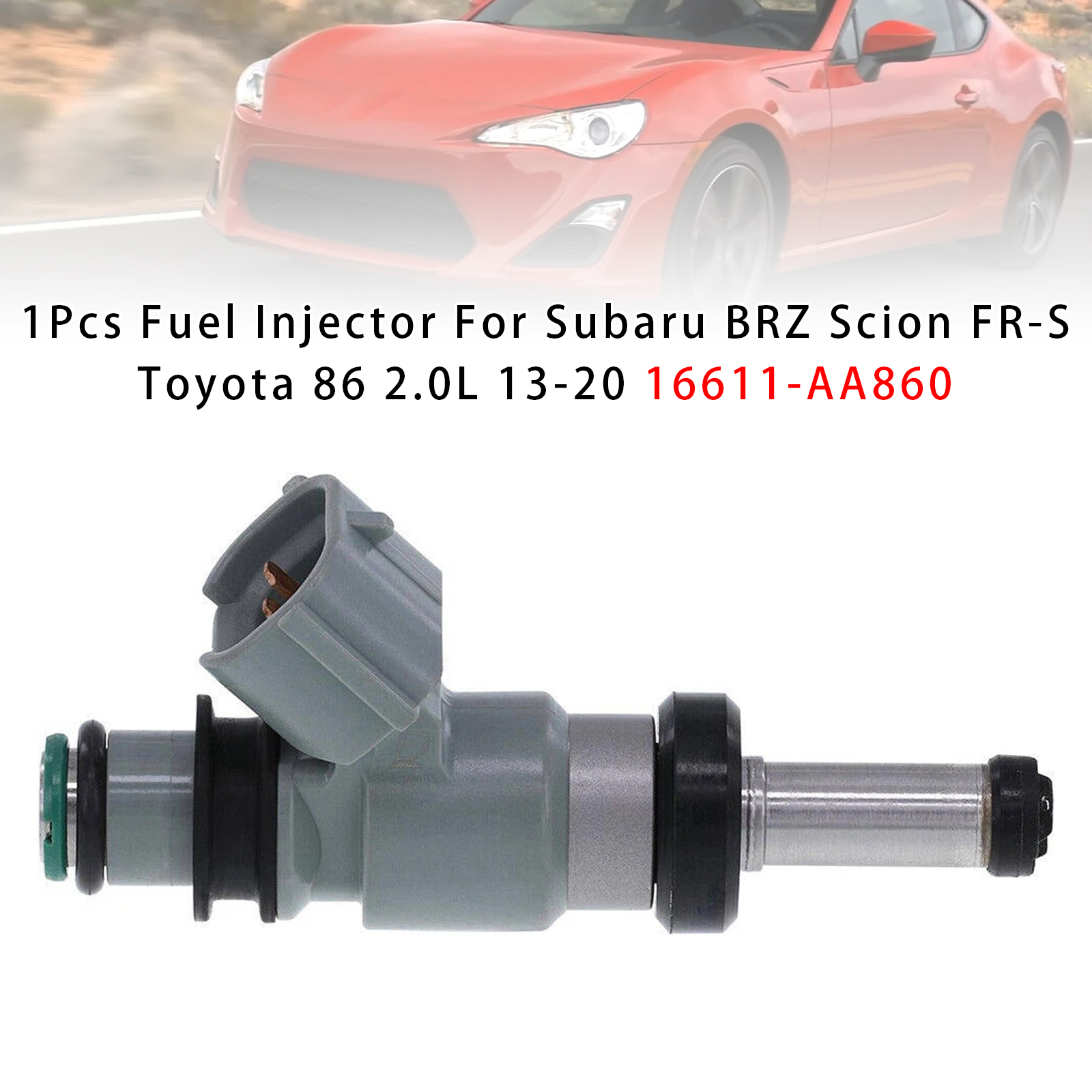 2013-2016 Scion FR-S H4 2.0L 1Pcs Fuel Injector 16611-AA860 Generic
