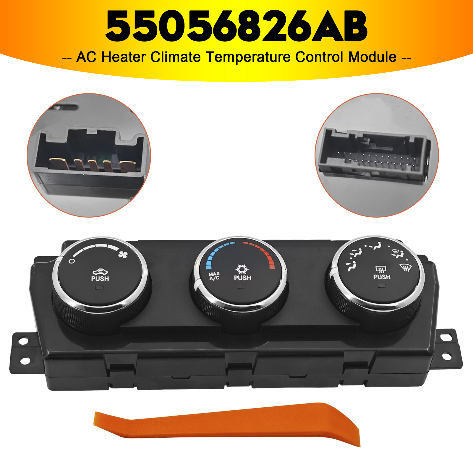 2009-2010 Dodge Ram 1500 AC Heater Climate Temperature Control Module 55056826AB Generic