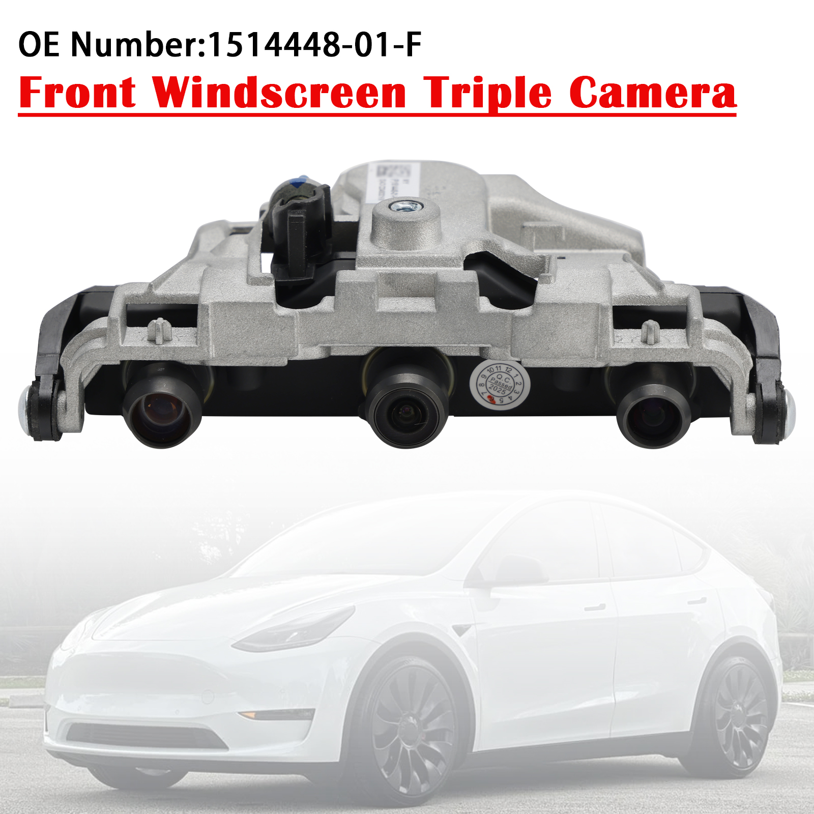 2021-2022 Tesla Model Y Front Windscreen Triple Camera 1514448-01-F Generic
