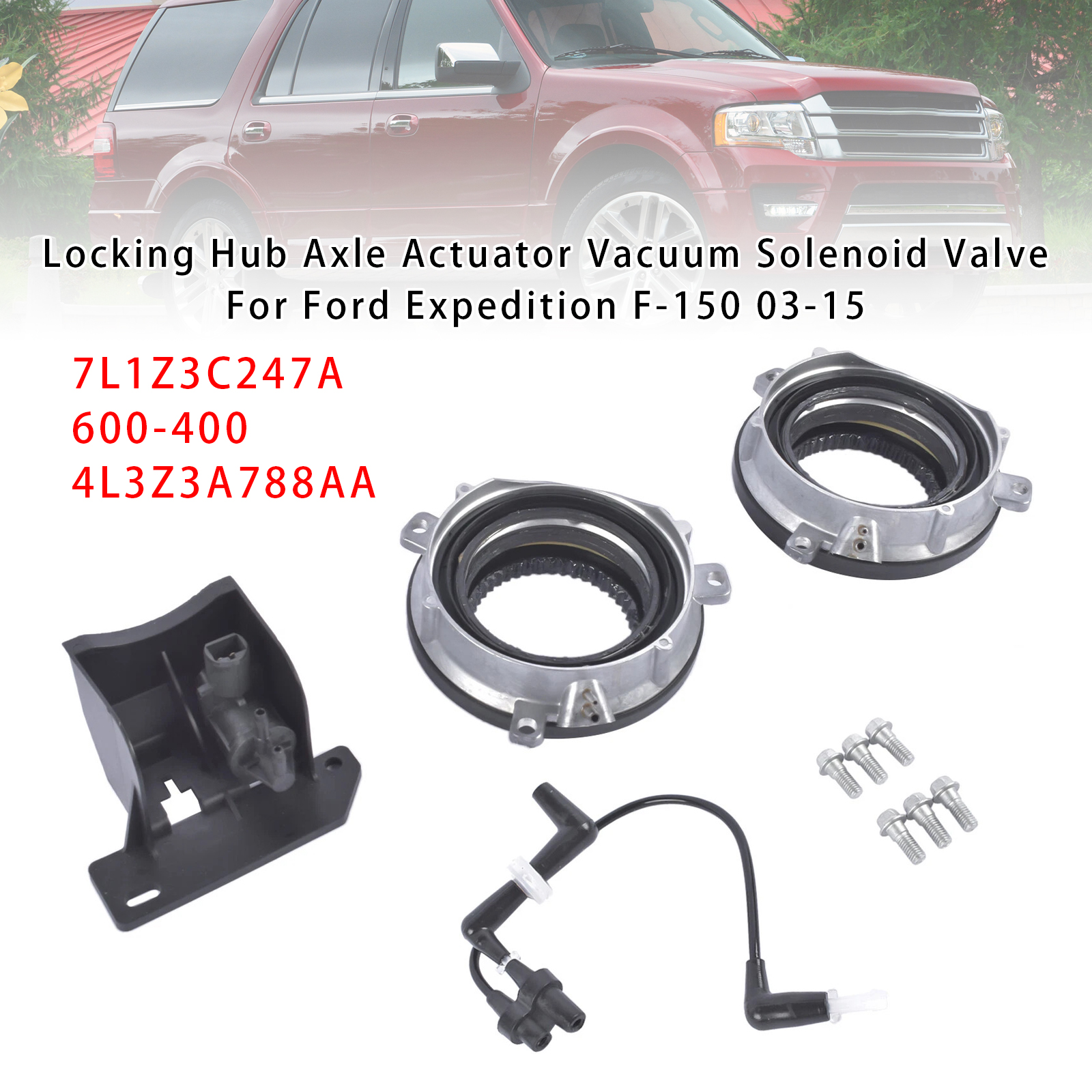 2003-2015 Ford Expedition Locking Hub Axle Actuator Vacuum Solenoid Valve 7L1Z-3C247-A Generic