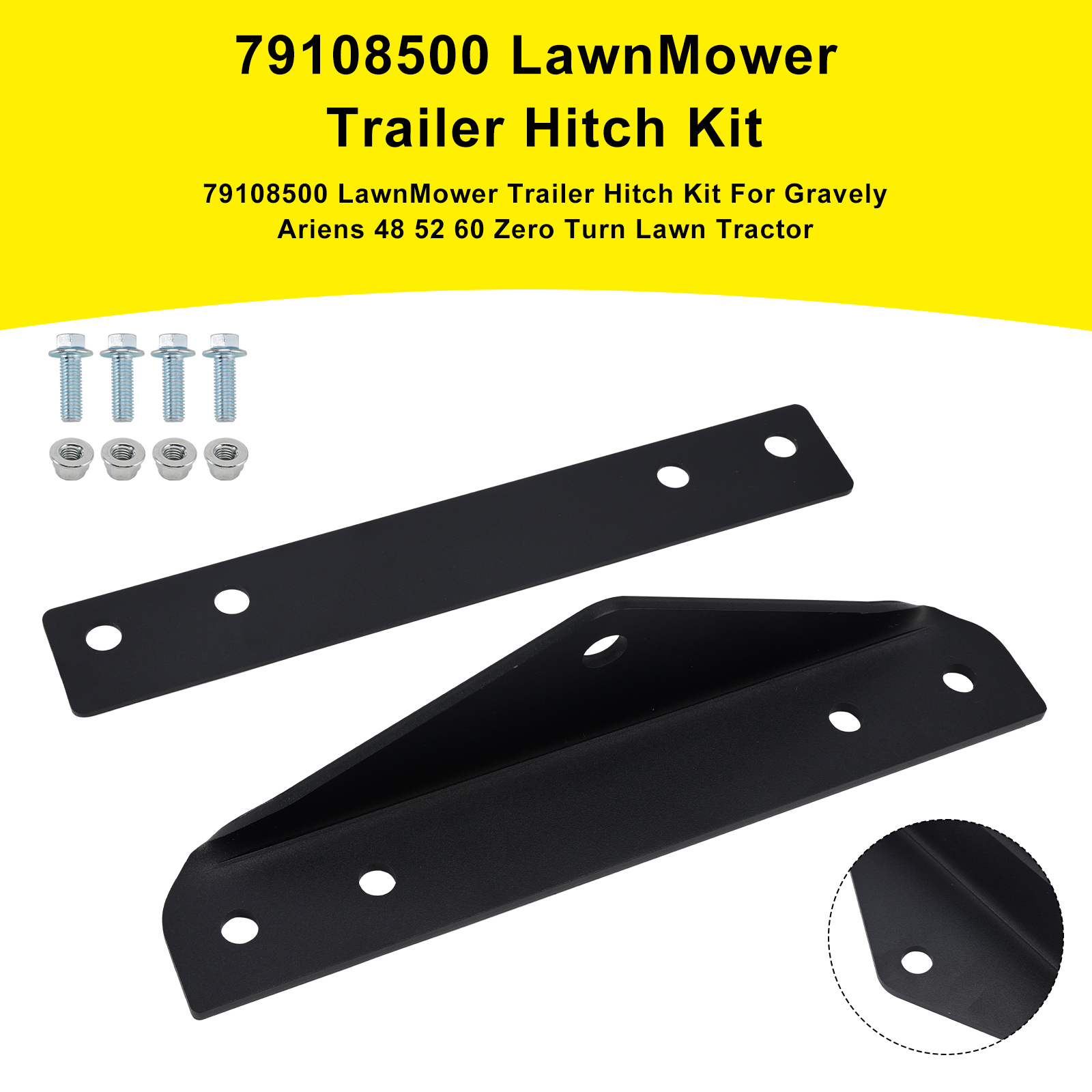 79108500 LawnMower Trailer Hitch Kit For Gravely Ariens48 52 60Zero Lawn Tractor