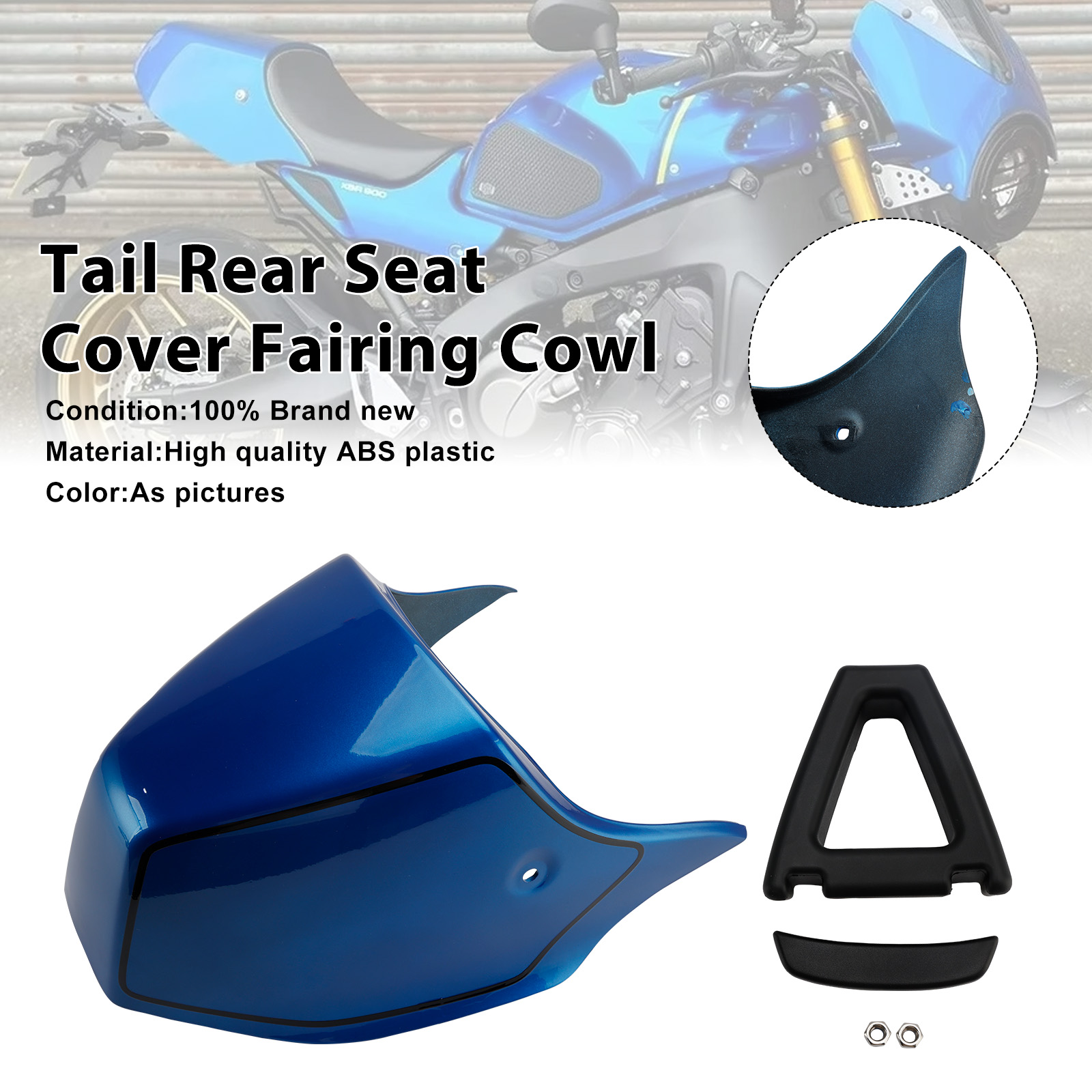 2022-2025 Yamaha XSR900 Tail Rear Seat Cover Fairing Cowl Blue Generic