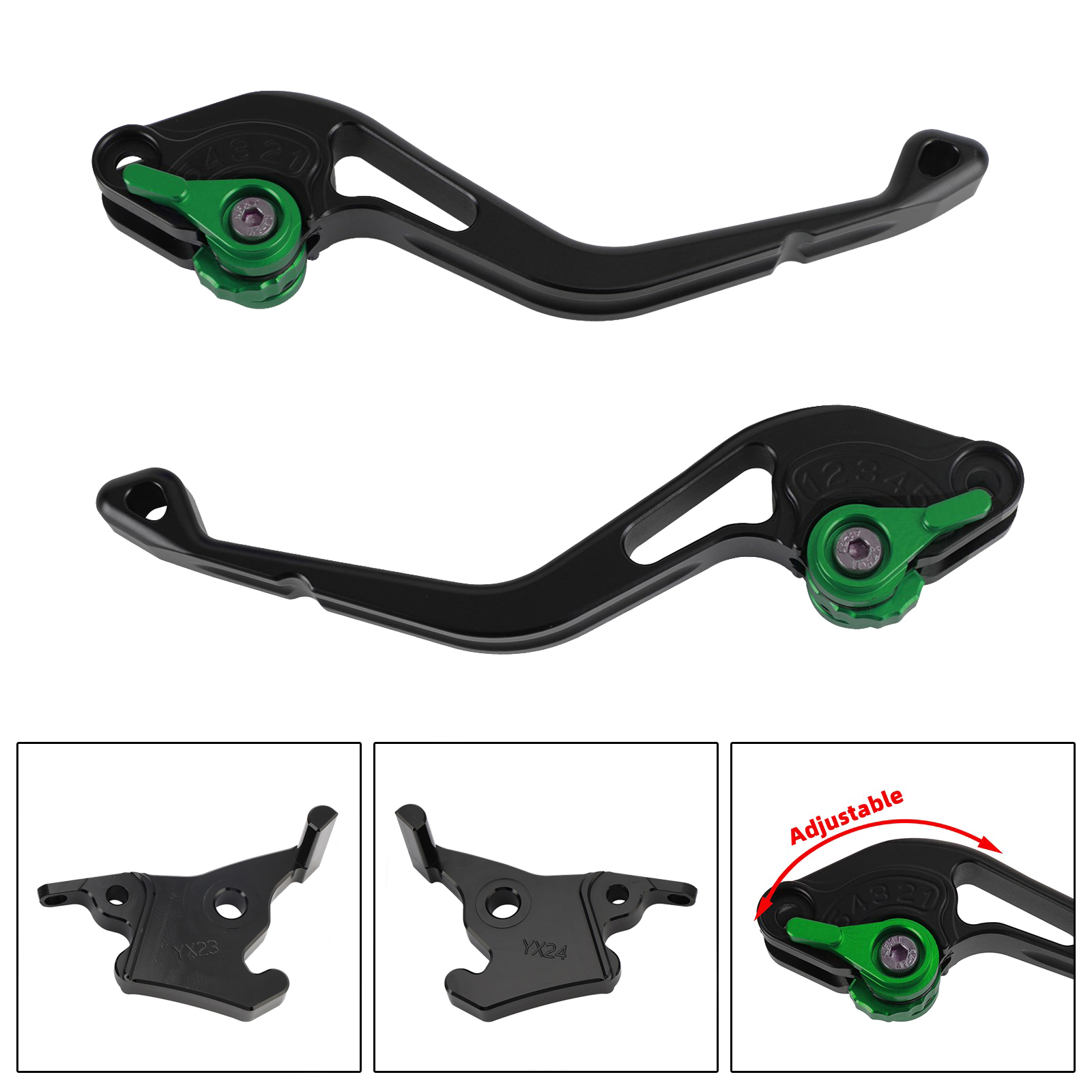 2023-2025 YAMAHA XMAX 300 Racing Brake & Clutch Levers Green Generic