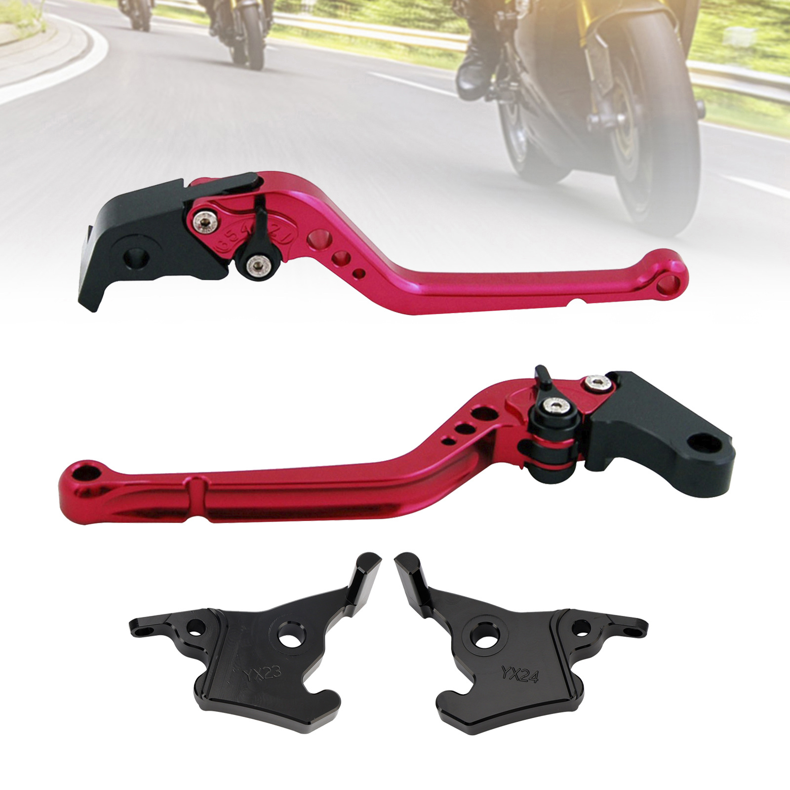 2023-2025 YAMAHA XMAX 300 Long Clutch Brake Lever Red Generic