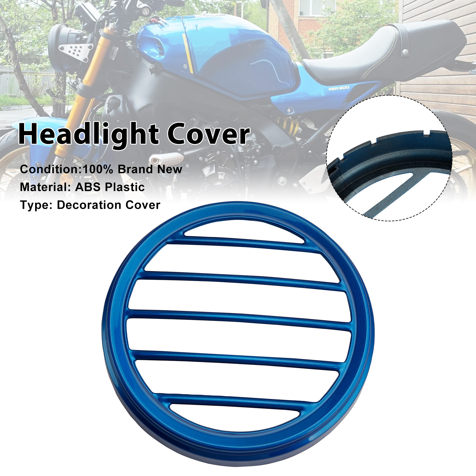 2022-2025 Yamaha XSR900 Front Nose Headlight Cover Fairing Blue Generic