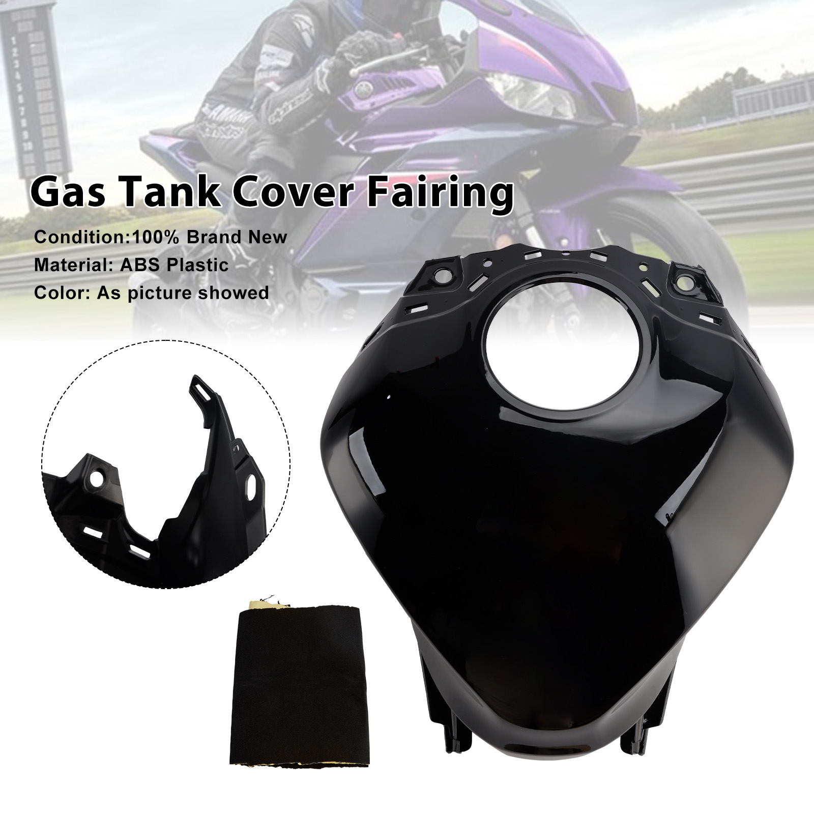 2025-2026 Yamaha YZF-R3 YZF-R25 Gas Tank Cover Fairing Black Generic