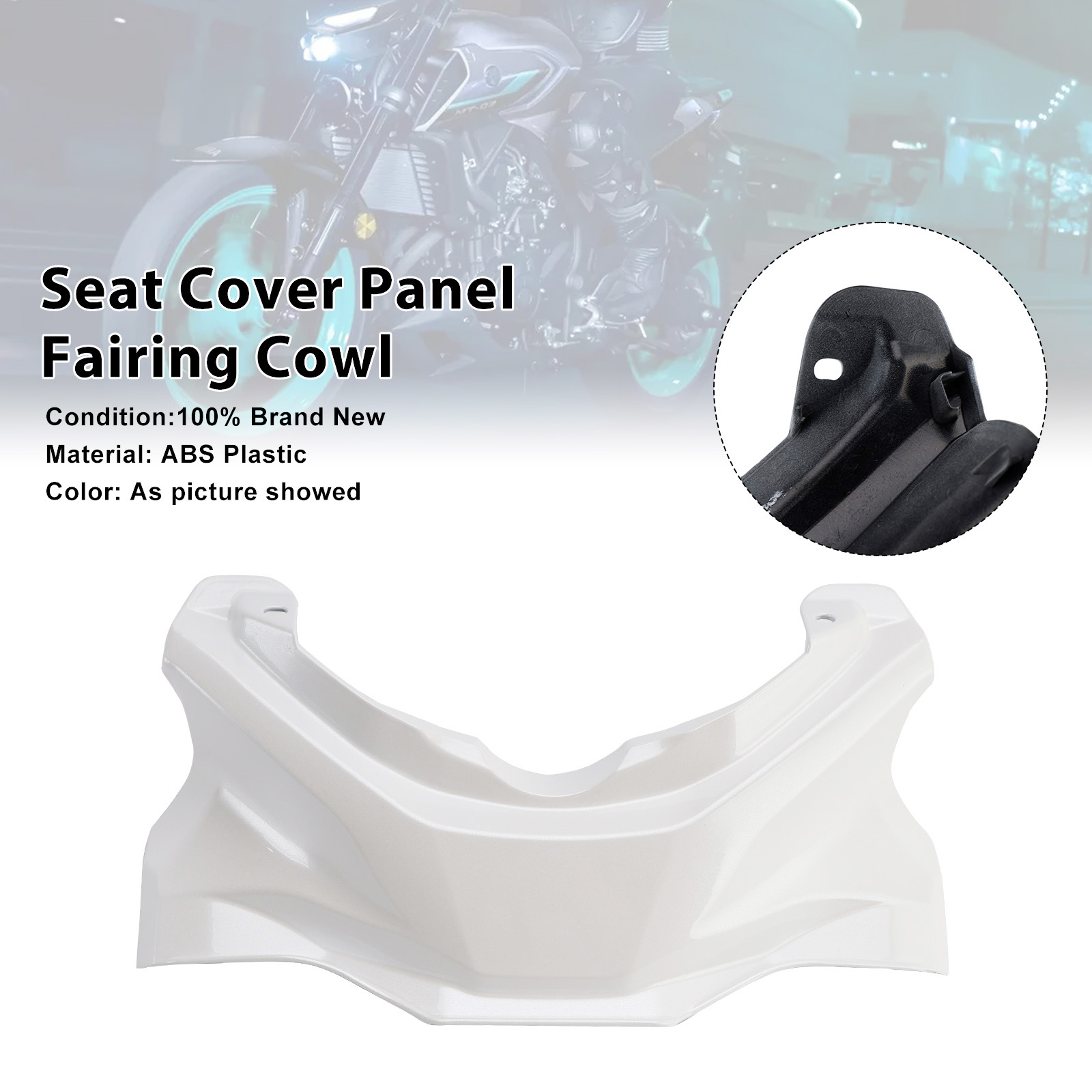 2025-2026 Yamaha YZF-R3 YZF-R25 MT-03 Seat Cover Panel Fairing Cowl White Generic