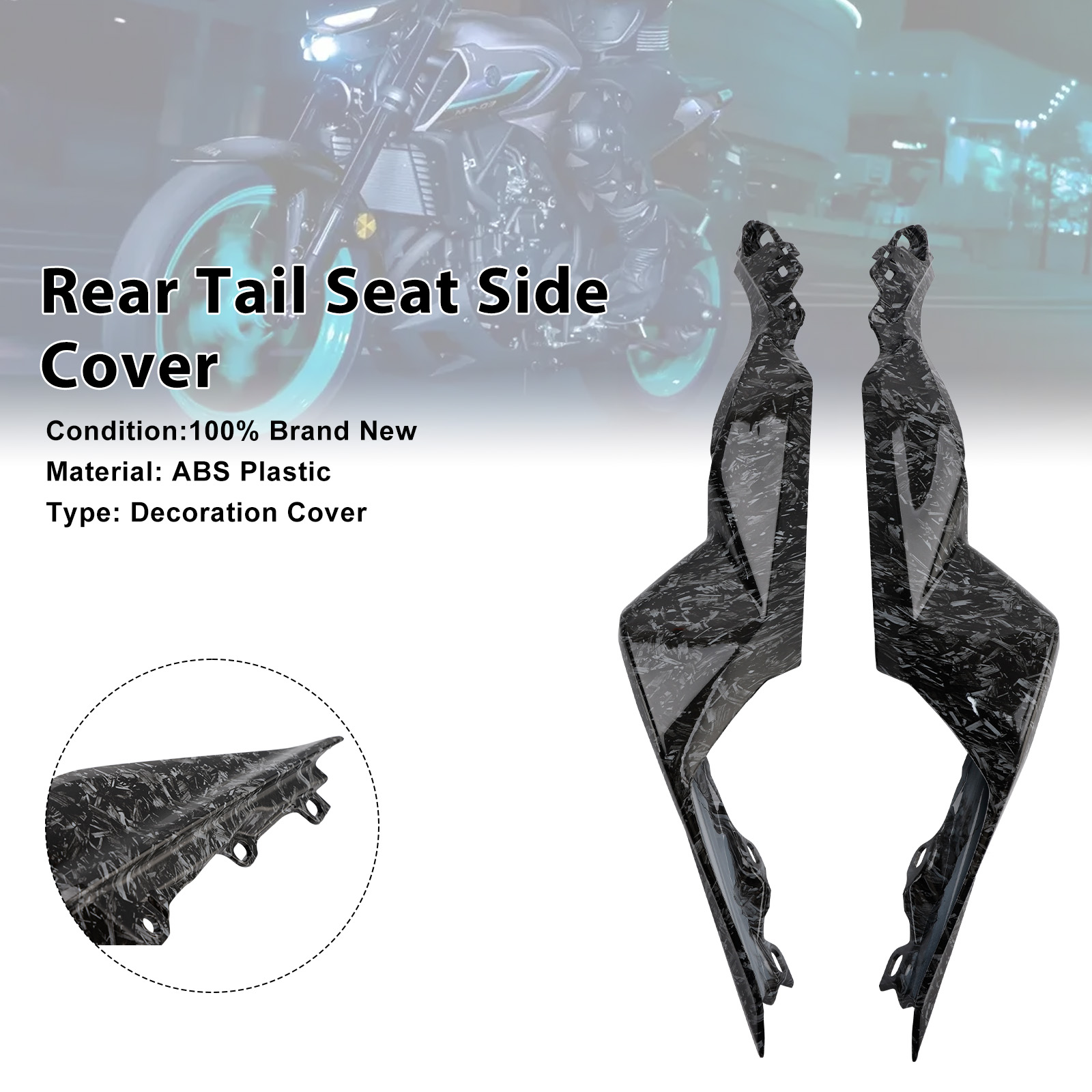 2025-2026 Yamaha YZF-R3 YZF-R25 MT-03 Rear Tail Seat Side Cover Forge Generic