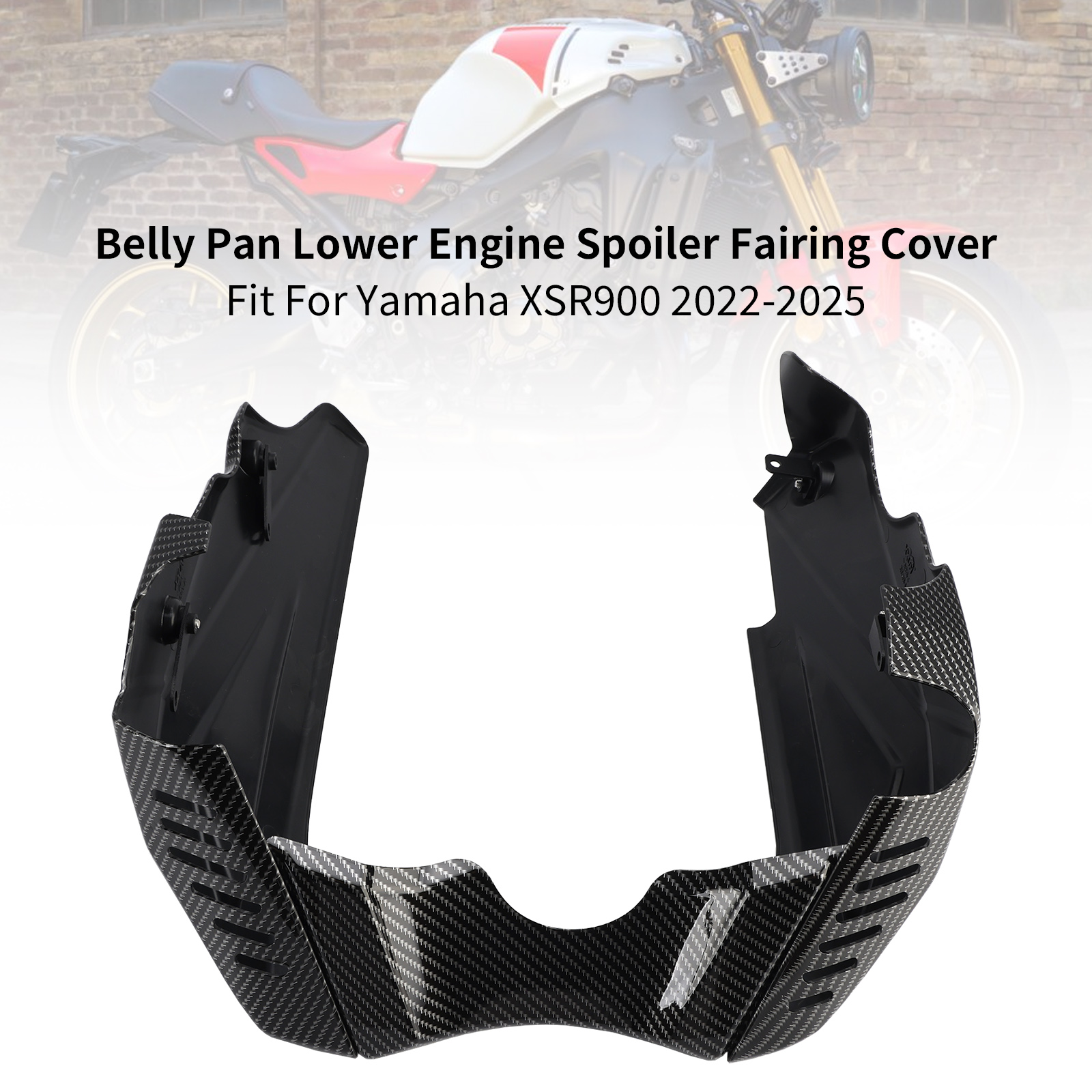 2022-2025 Yamaha XSR900 Belly Pan Lower Engine Spoiler Fairing Cover Carbon Generic