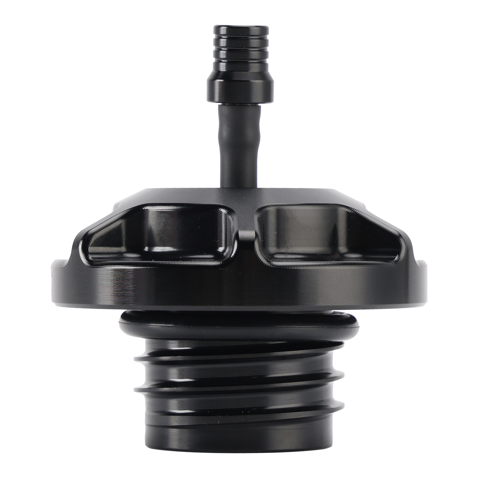 1996-up Touring and Softai Aluminum Gas Fuel Tank Cap with Vent Hose Black Generic