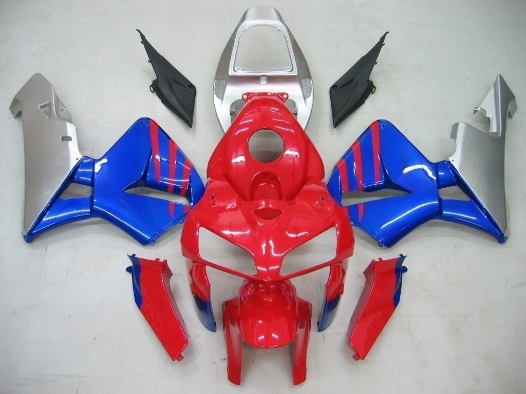2005-2006 Honda CBR600RR Amotopart Fairings Red Blue Silver CBR Racing Customs Fairing