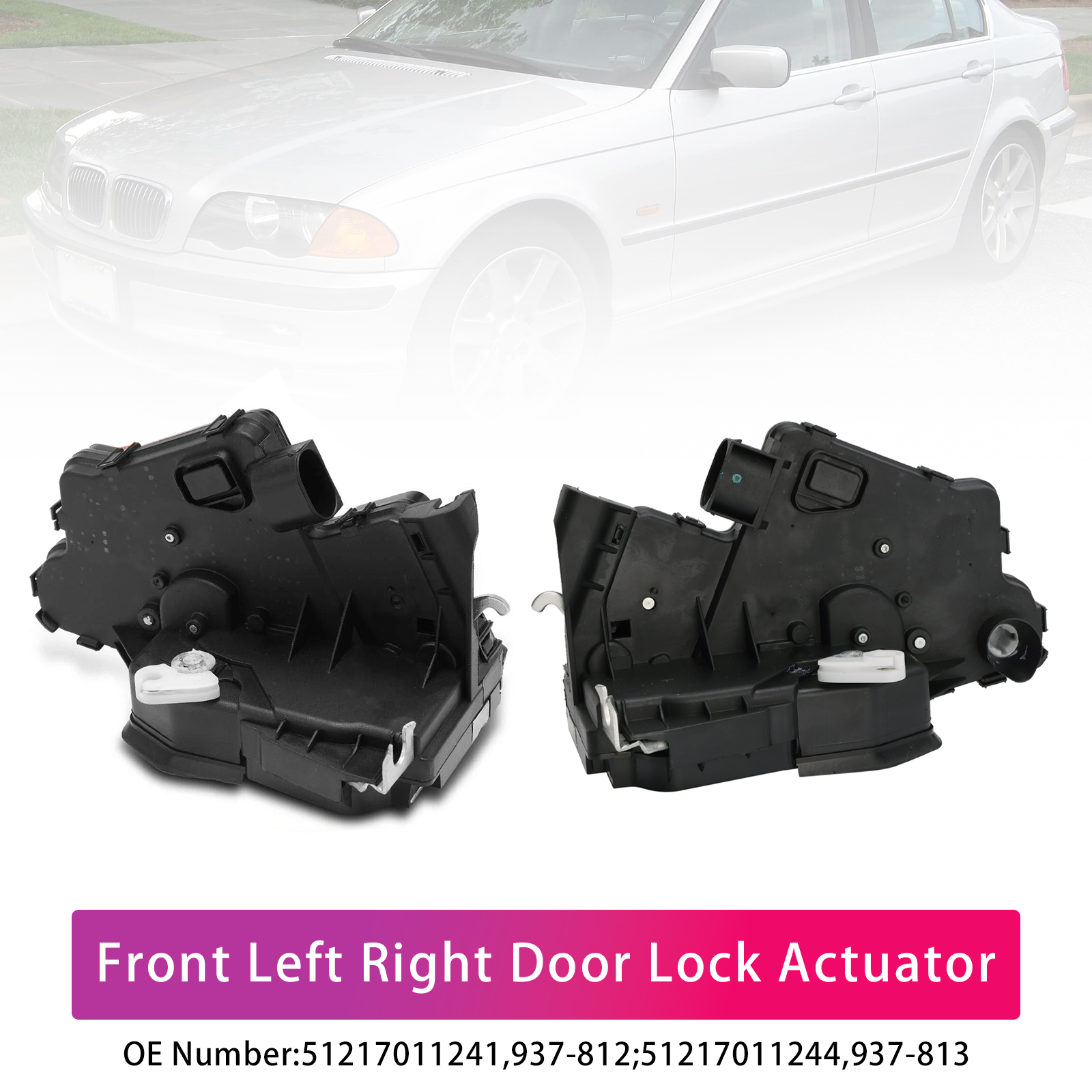 2000-2005 BMW 3 Series E46 Sedan / Touring Front Left+Right Door Lock Actuator 51217011241 51217011244 Generic