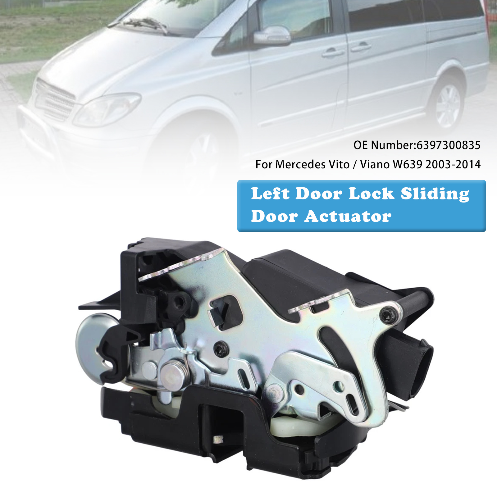 2003-2014 Mercedes Vito/ Viano W639 Left Door Lock Sliding Door Actuator 6397300835 Generic