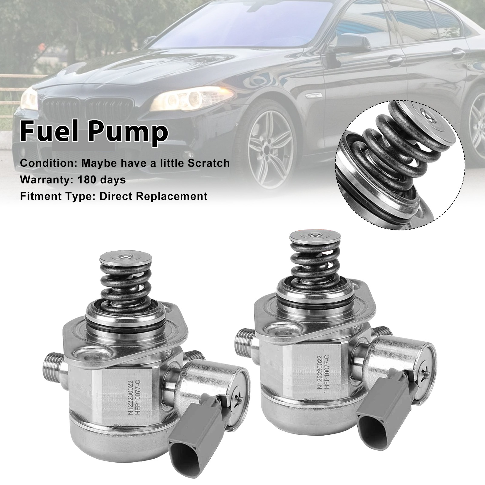 2009-2012 BMW 550i 650i 750i 750Li 2PCS High Pressure Fuel Pump 13517595339 Generic