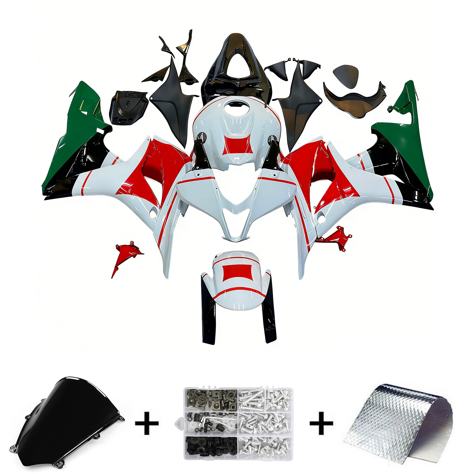 2007-2008 Honda CBR600RR Amotopart Fairings Multi-Color San Carlo Racing Customs Fairing