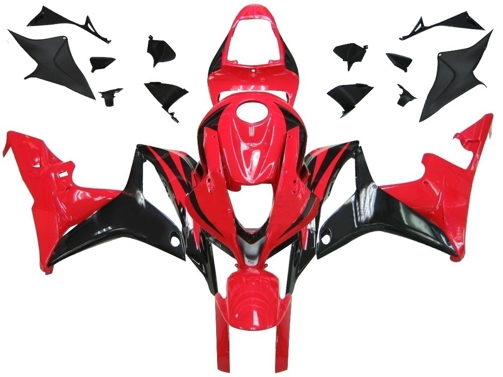 2007-2008 Honda CBR600RR Amotopart Fairings Red & Black CBR Racing Customs Fairing