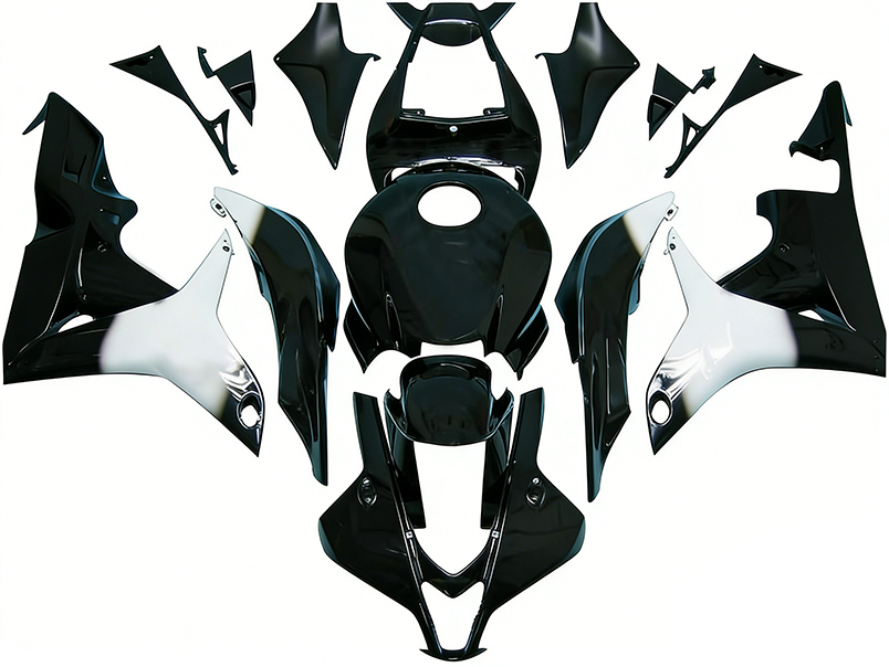 2007-2008 Honda CBR600RR Amotopart Fairings Black West Racing Customs Fairing
