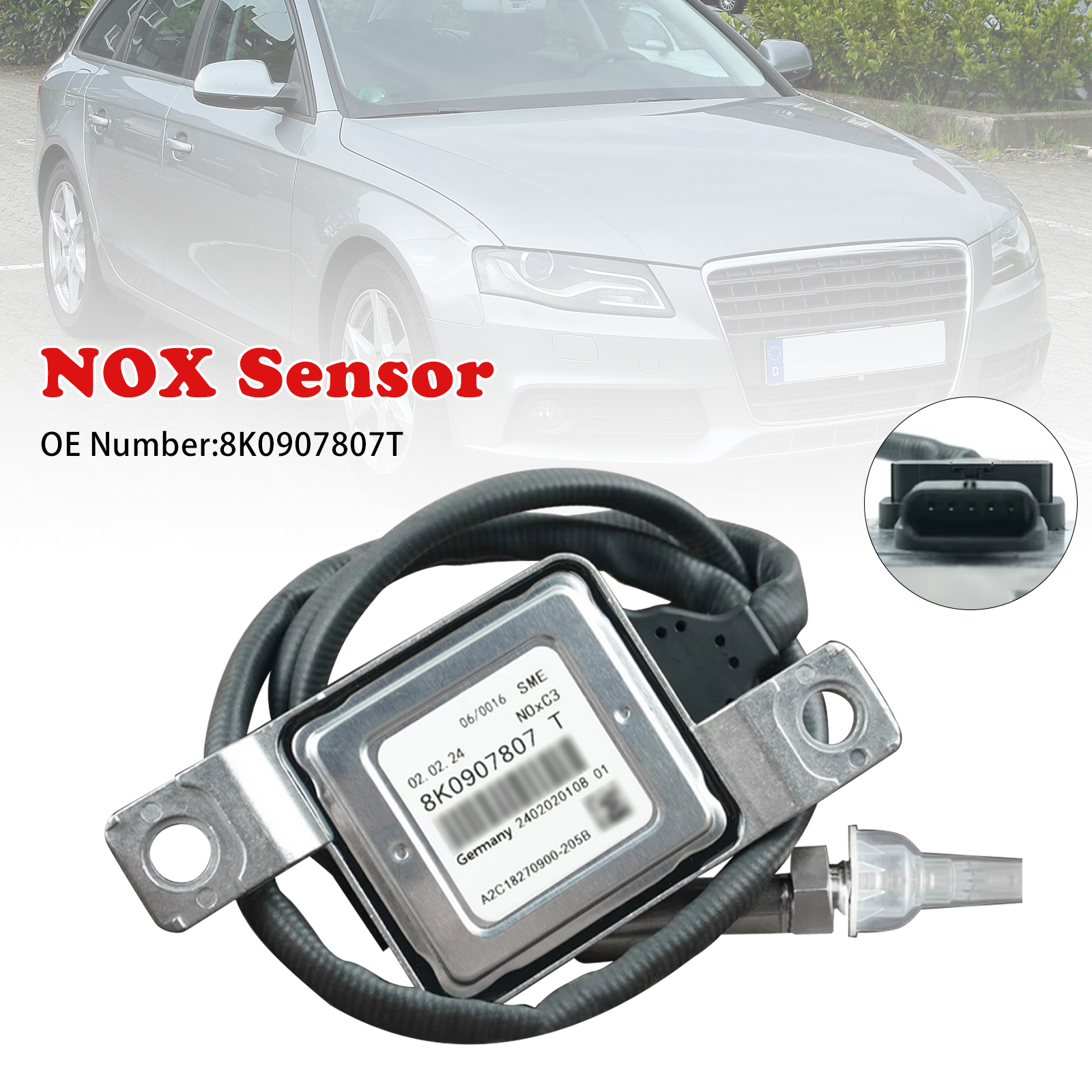 2008-2018 Audi A4 A5 A6 Q5 NOX Sensor Pre Cat 8K0907807T Generic