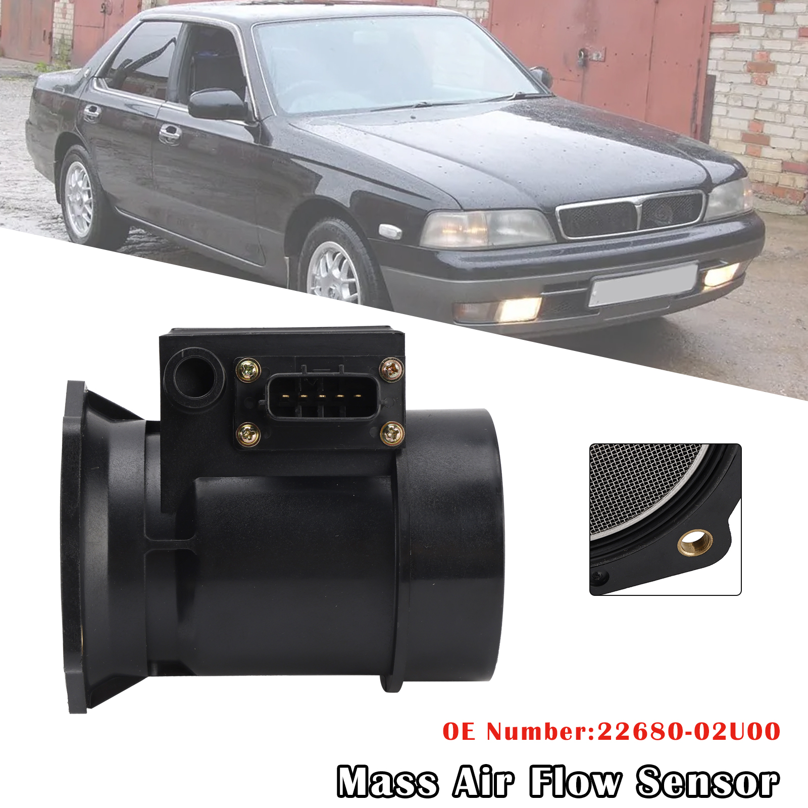 1989-1993 Nissan  Skyline Coupe (R32) 2.0 Mass Air Flow Sensor 22680-02U00 Generic