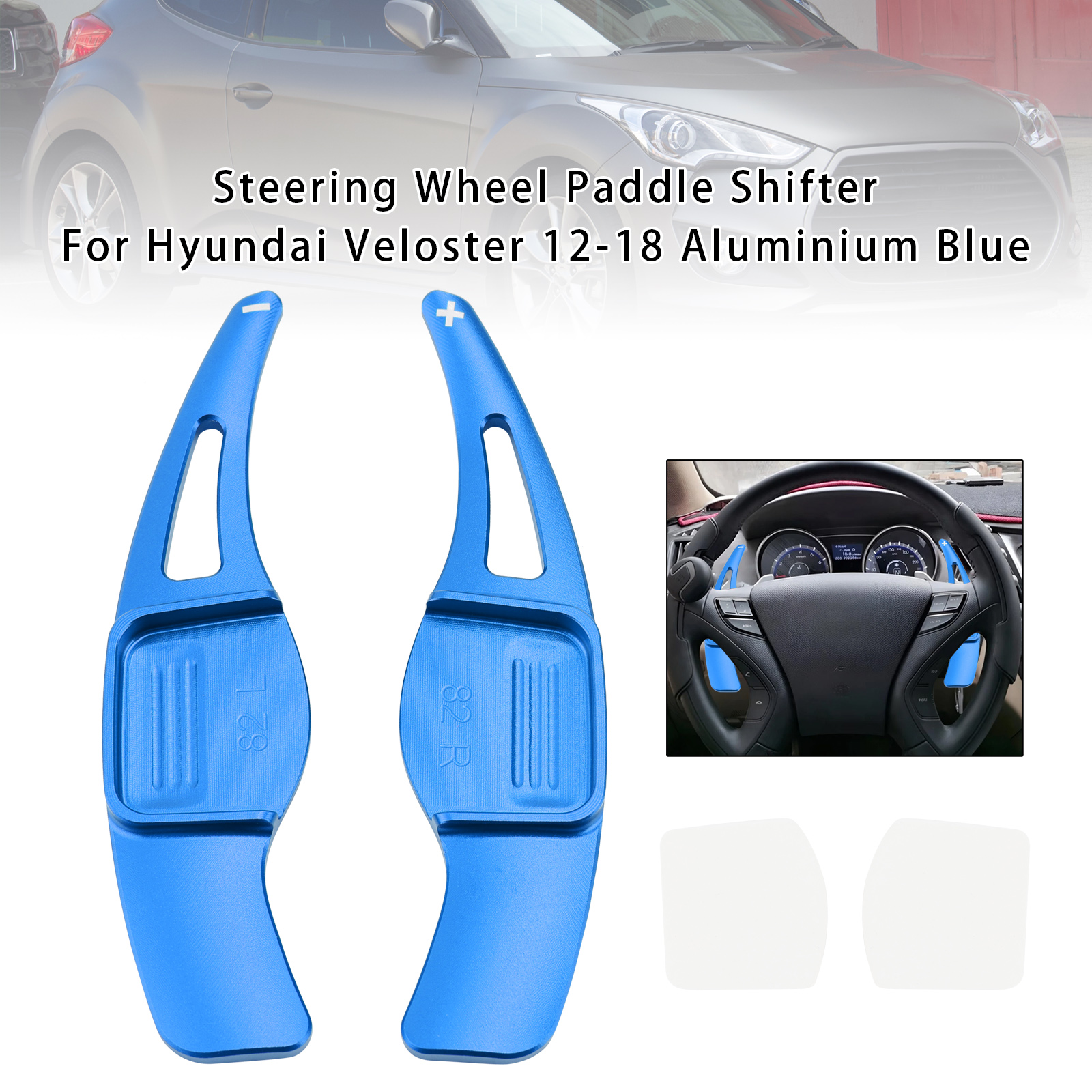 2012-2018 Hyundai 1st Gen Veloster Steering Wheel Paddle Shifter Blue Generic