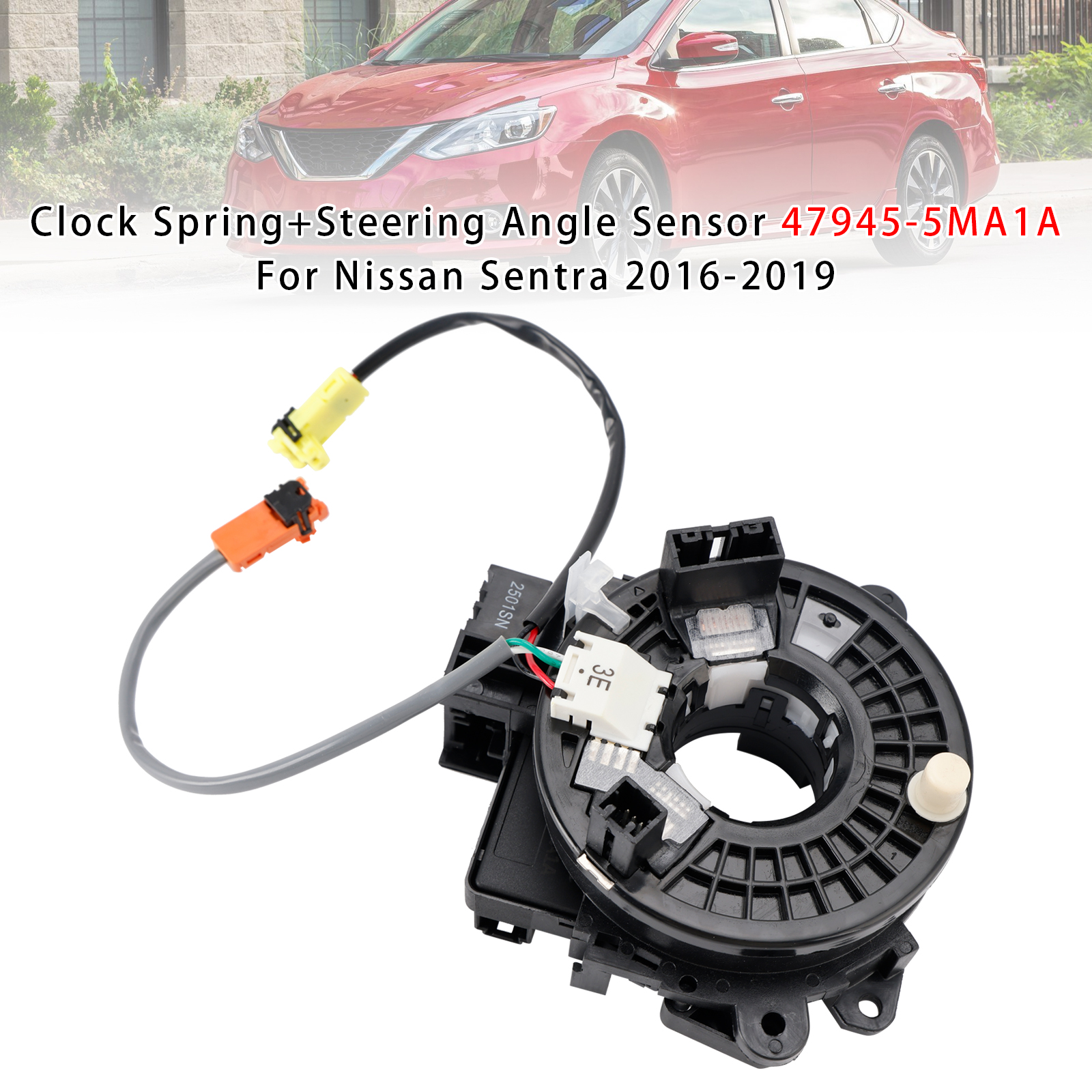 2016-2019 Nissan Sentra Clock Spring+Steering Angle Sensor 47945-5MA1A Generic