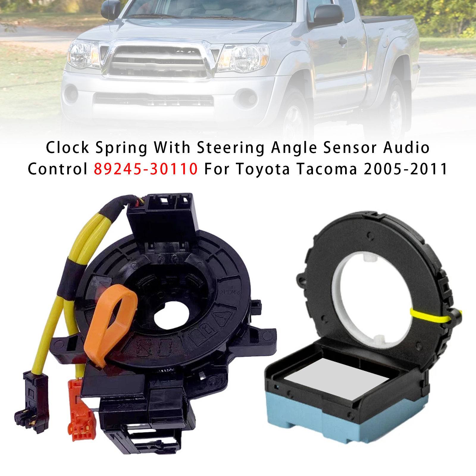 2005-2011 Toyota Tacoma Clock Spring With Steering Angle Sensor Audio Control 89245-30110 Generic